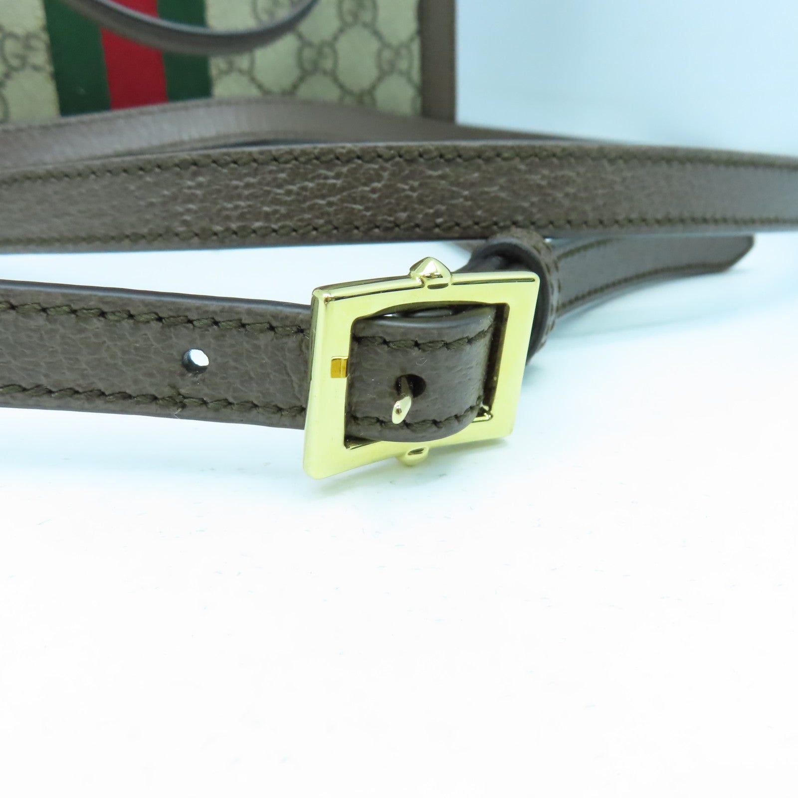 GUCCI 塗層帆布Ophidia Small Tote金扣手挽肩背兩用袋啡色