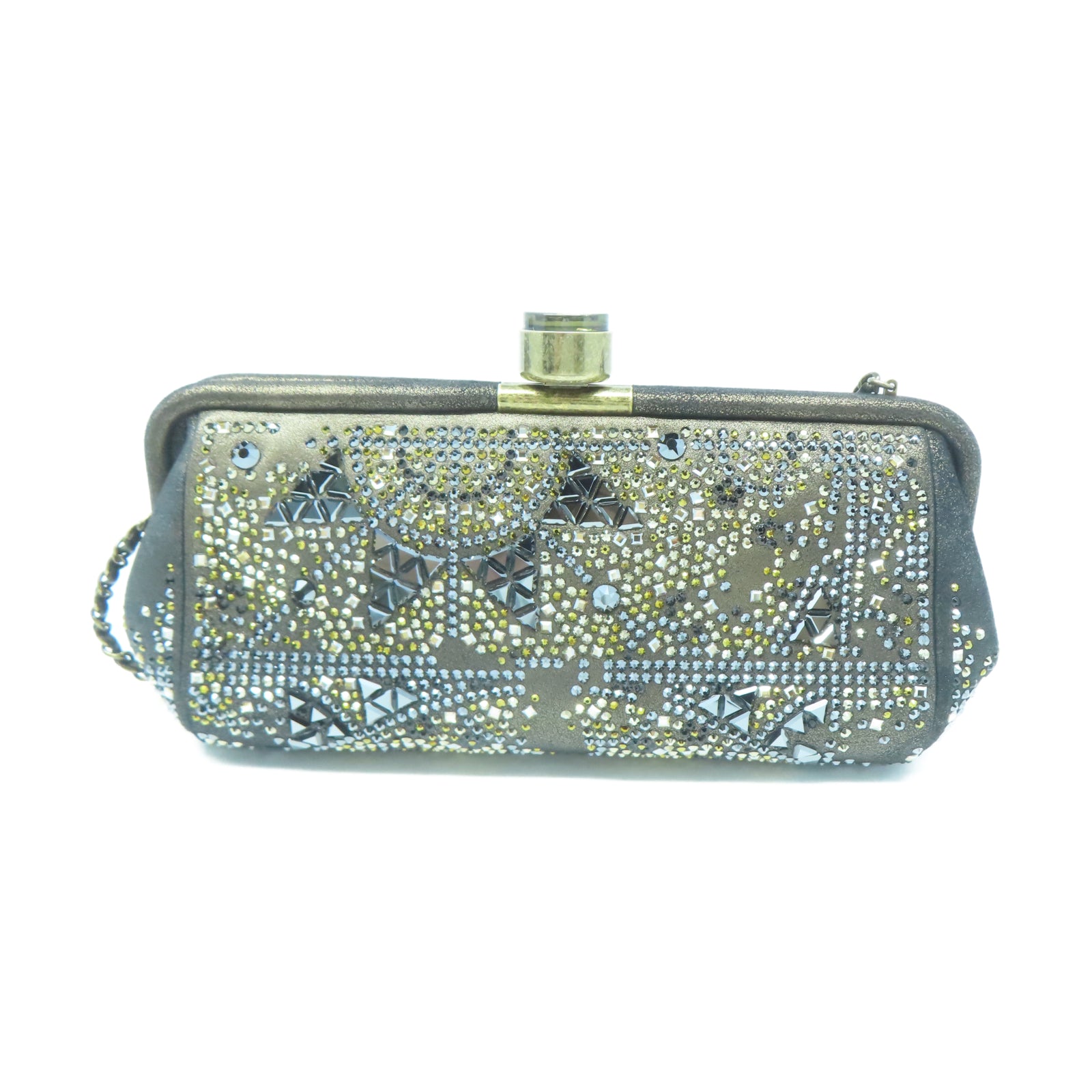 CHANEL 【激減優惠】Clutch with Chain金扣鏈帶肩背袋黑色