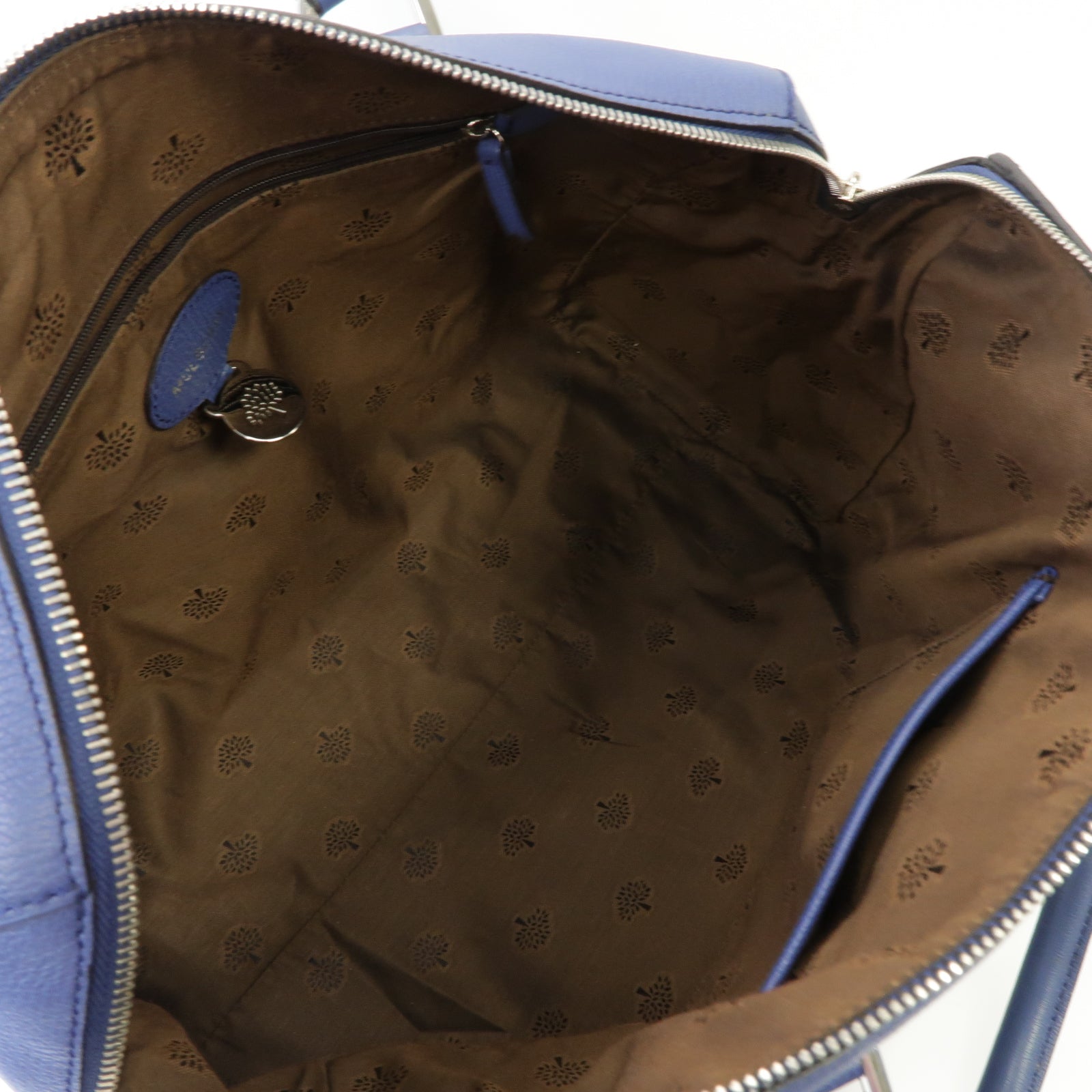 MULBERRY 牛皮皮革Handbag金扣手挽袋藍色