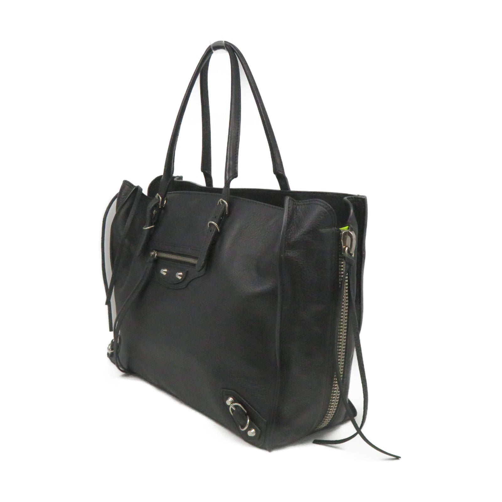 BALENCIAGA 【激減優惠】牛皮皮革Papier B4 Zip Shoulder Bag肩背袋黑色