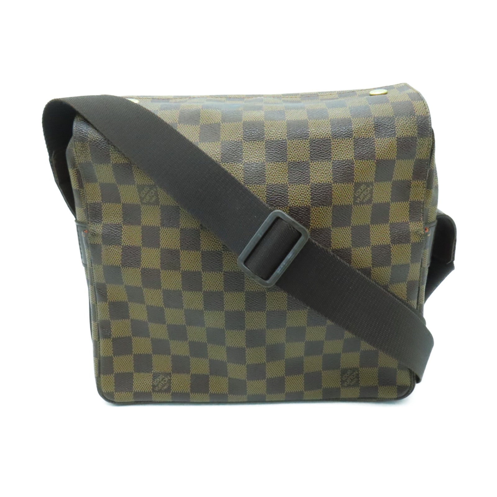 LOUIS VUITTON 【激減優惠】Damier Naviglio金扣肩背袋啡色
