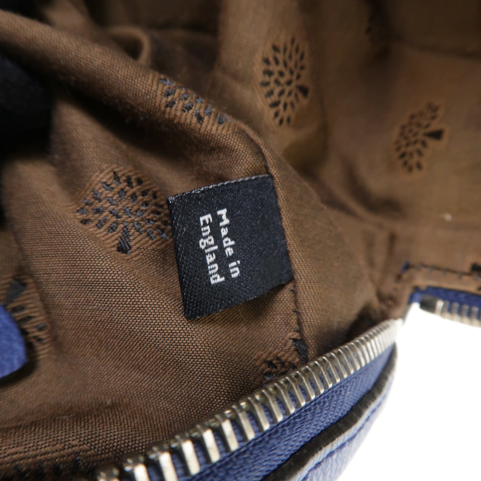 MULBERRY 牛皮皮革Handbag金扣手挽袋藍色