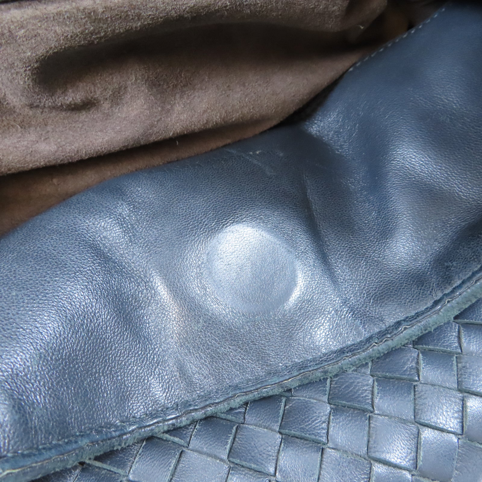 BOTTEGA VENETA 織紋皮革Shoulder Bag銀扣肩背袋黑色