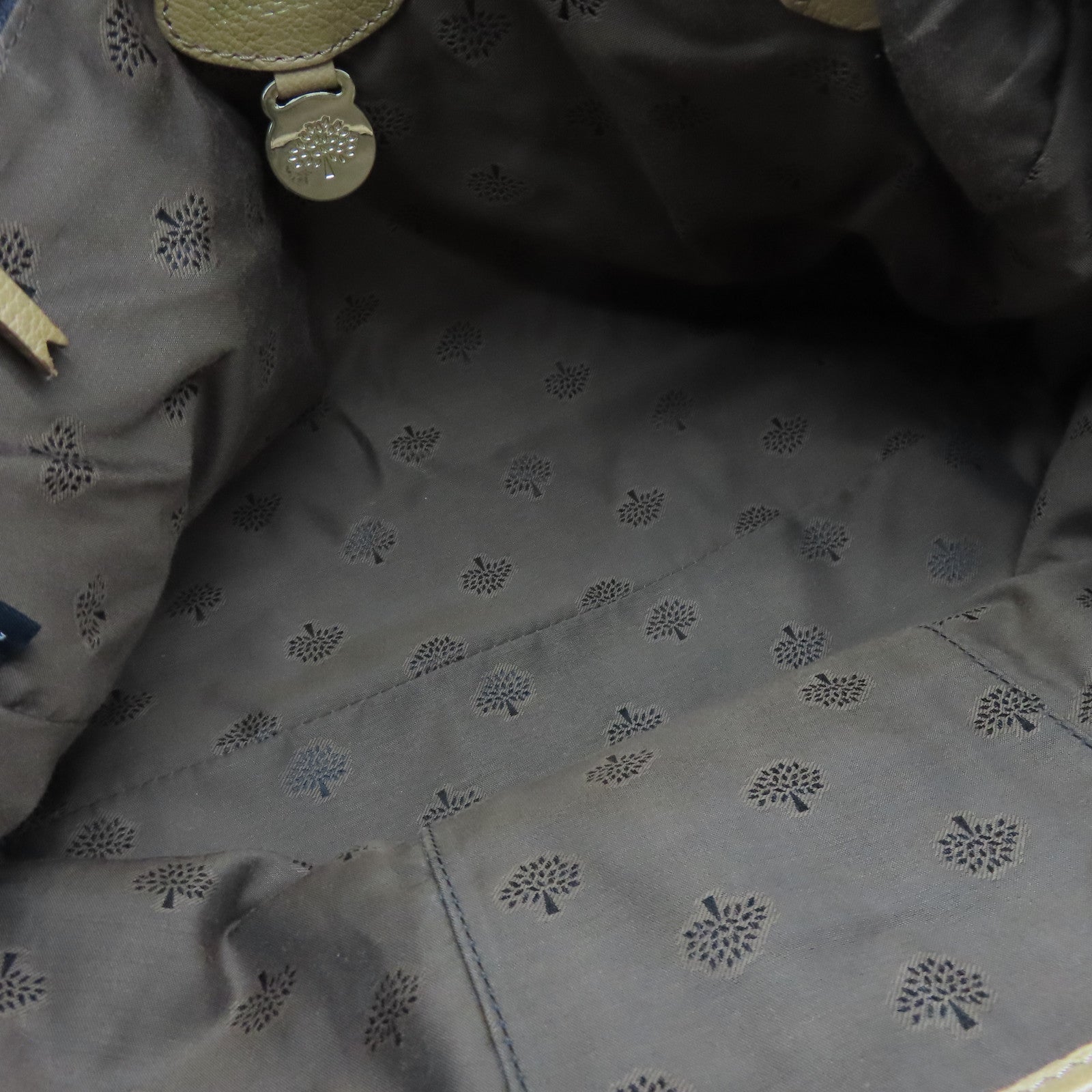 MULBERRY 牛皮皮革Hang Bag金扣手挽袋米色