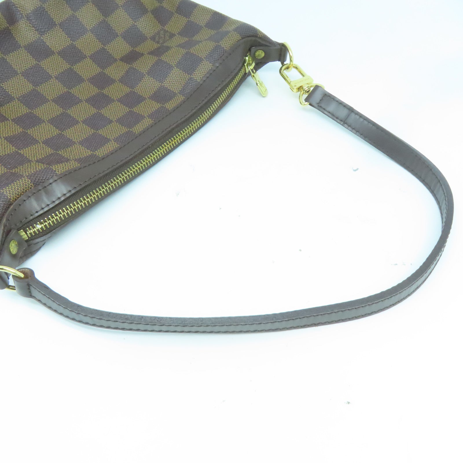 LOUIS VUITTON Damier Illovo PM金扣肩背袋啡色