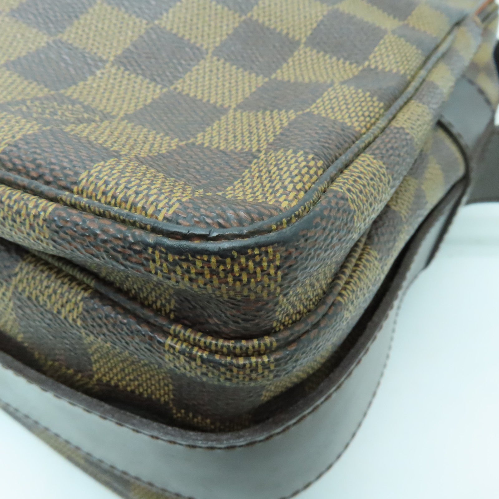 LOUIS VUITTON 【激減優惠】Damier Naviglio金扣肩背袋啡色