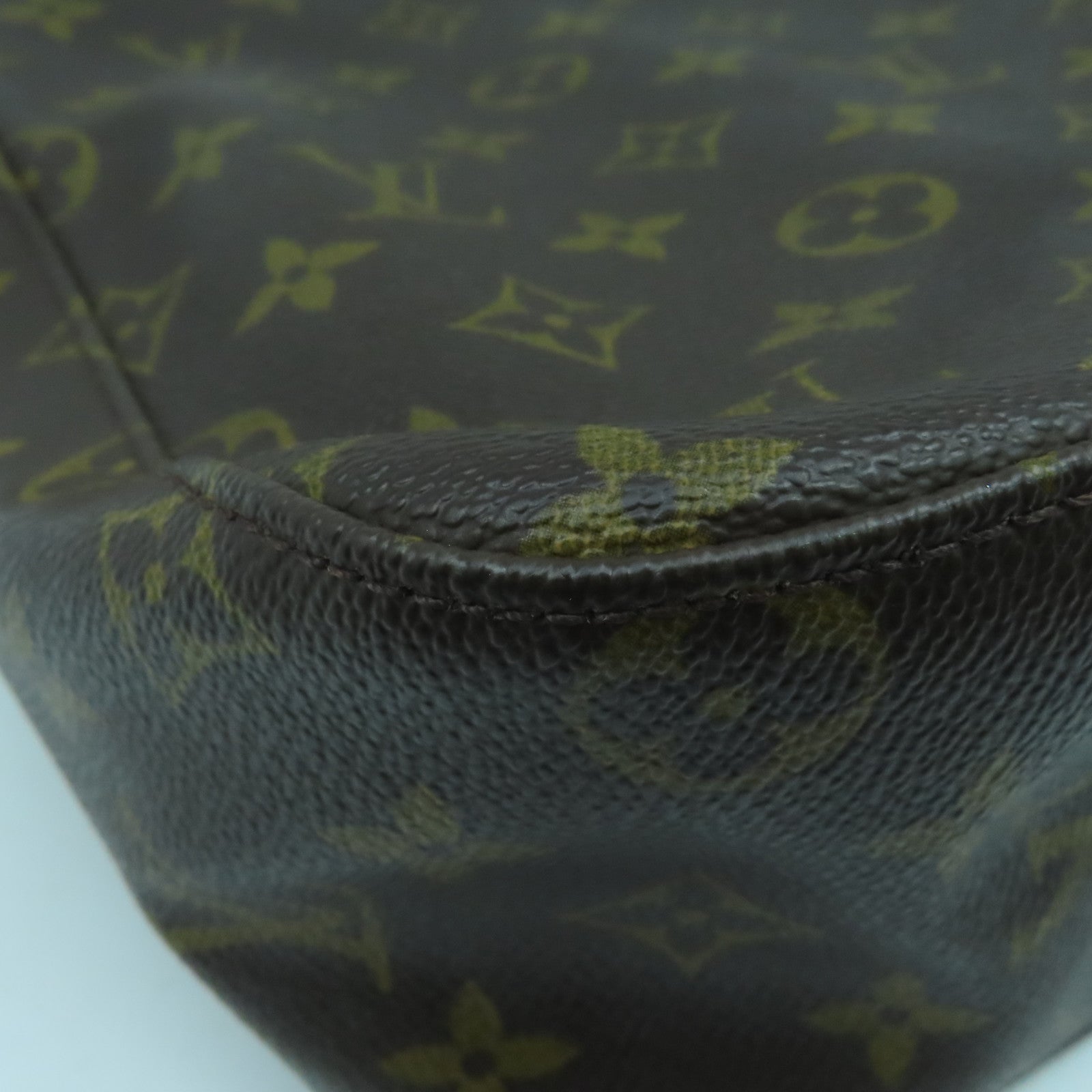 LOUIS VUITTON Monogram Looping MM金扣肩背袋啡色