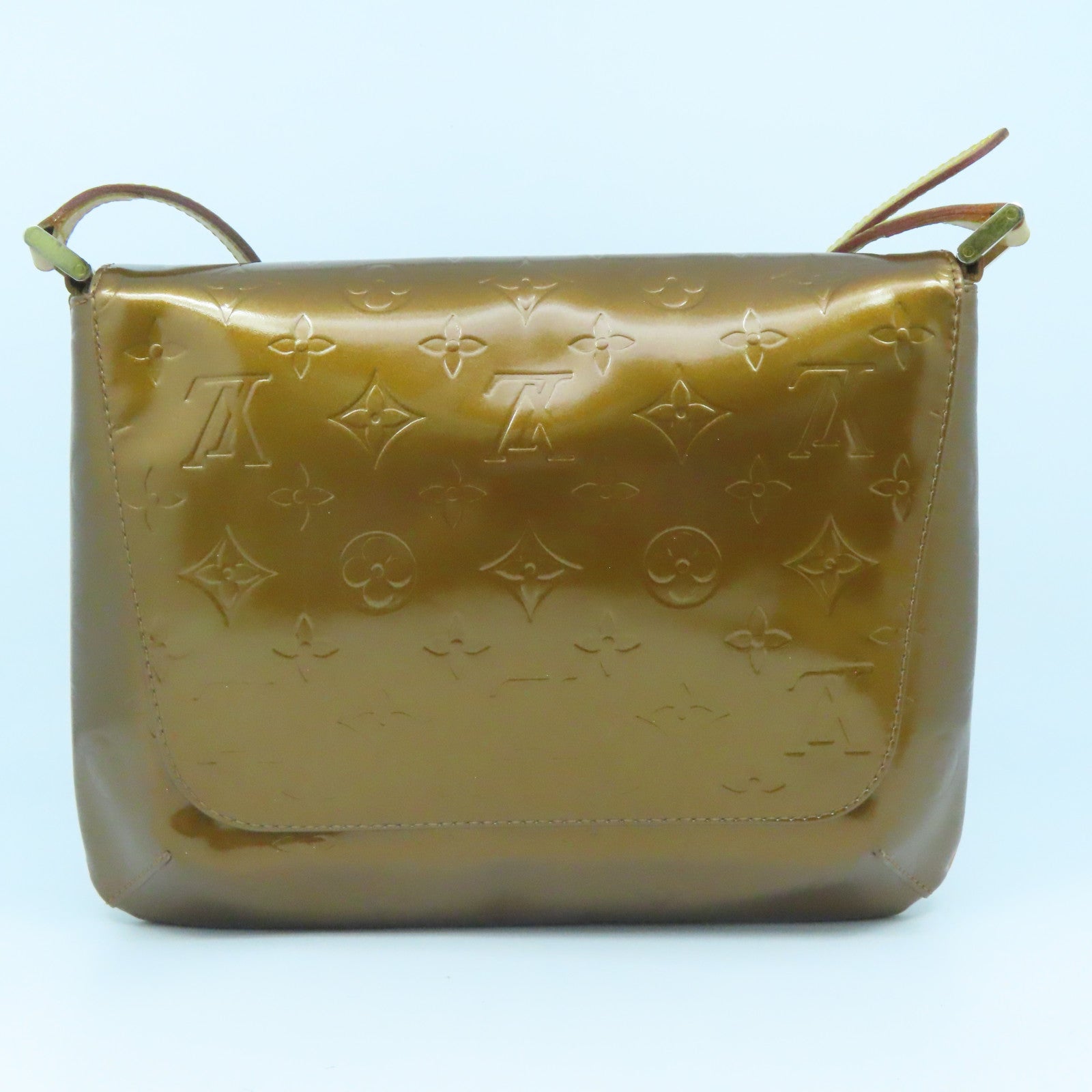 LOUIS VUITTON Monogram Vernis Thompson Street金扣肩背袋金色