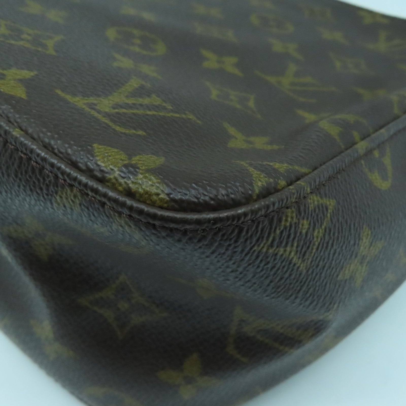 LOUIS VUITTON Monogram Looping MM金扣肩背袋啡色