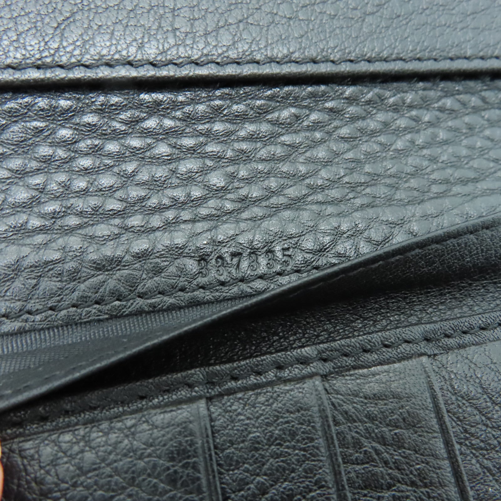 GUCCI 牛皮皮革Long Wallet金扣長錢包黑色