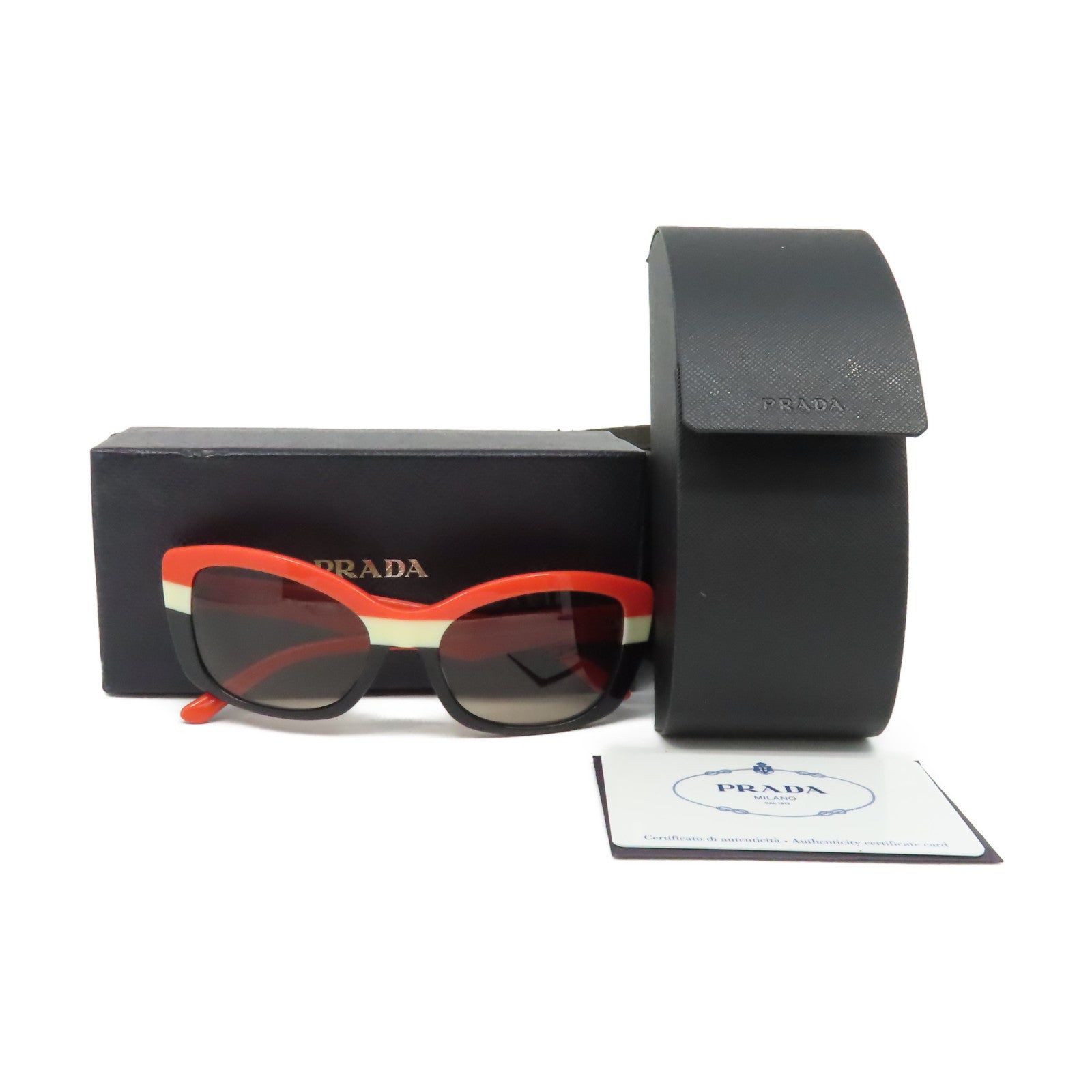 PRADA PVC Sunglasses太陽眼鏡黑色/橙色/杏色