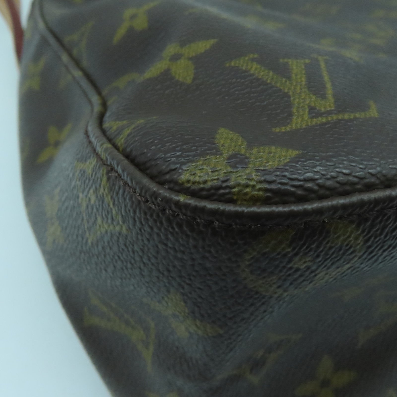 LOUIS VUITTON Monogram Looping MM金扣肩背袋啡色