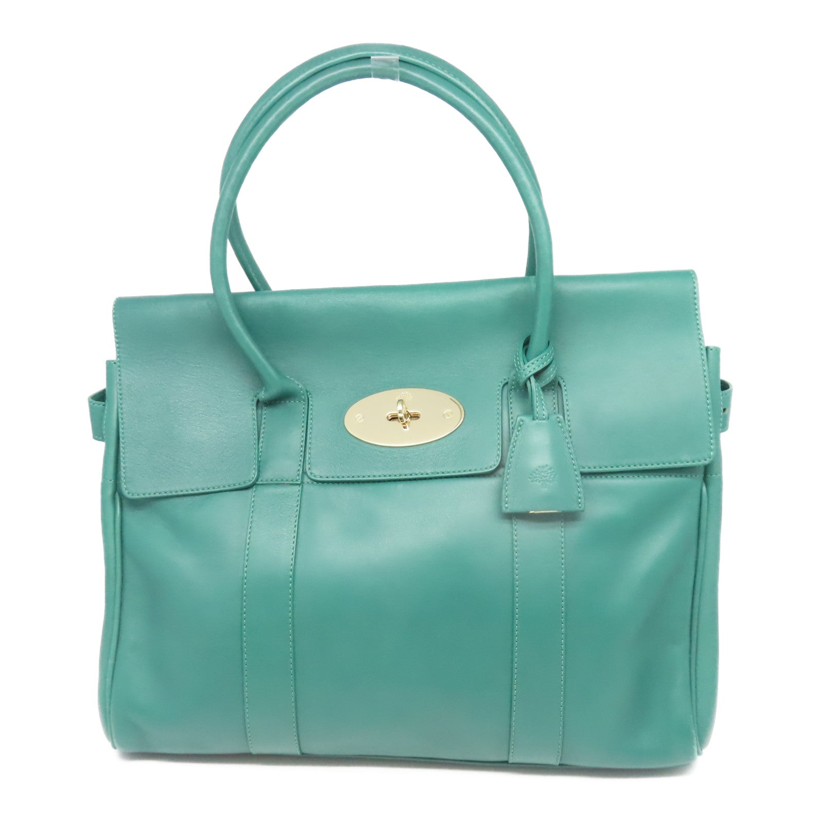 MULBERRY 牛皮皮革Hand Bag金扣手挽袋綠色