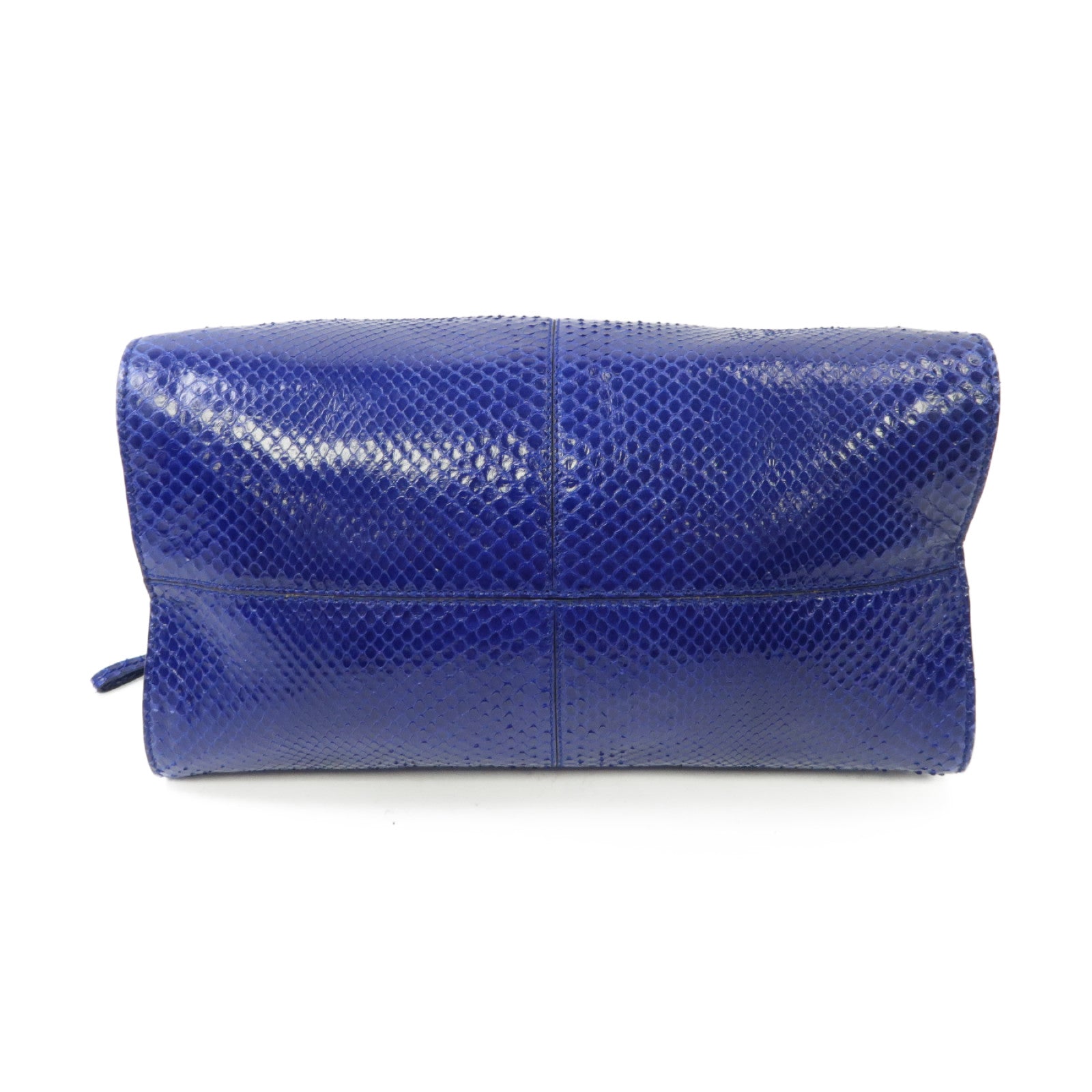 TOD’S 蛇皮皮革2way Shoulder Bag金扣手挽肩背兩用袋藍色