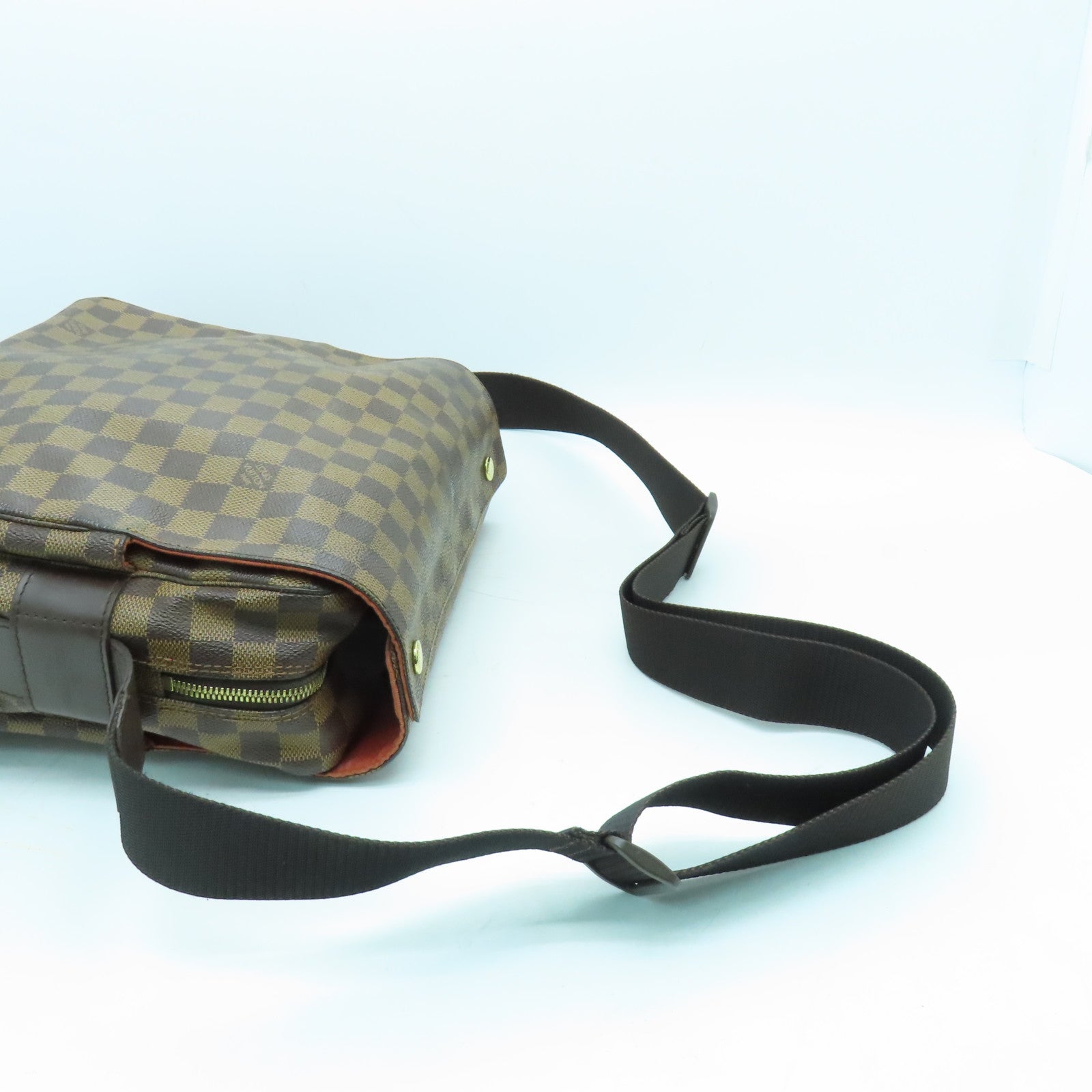 LOUIS VUITTON 【激減優惠】Damier Naviglio金扣肩背袋啡色