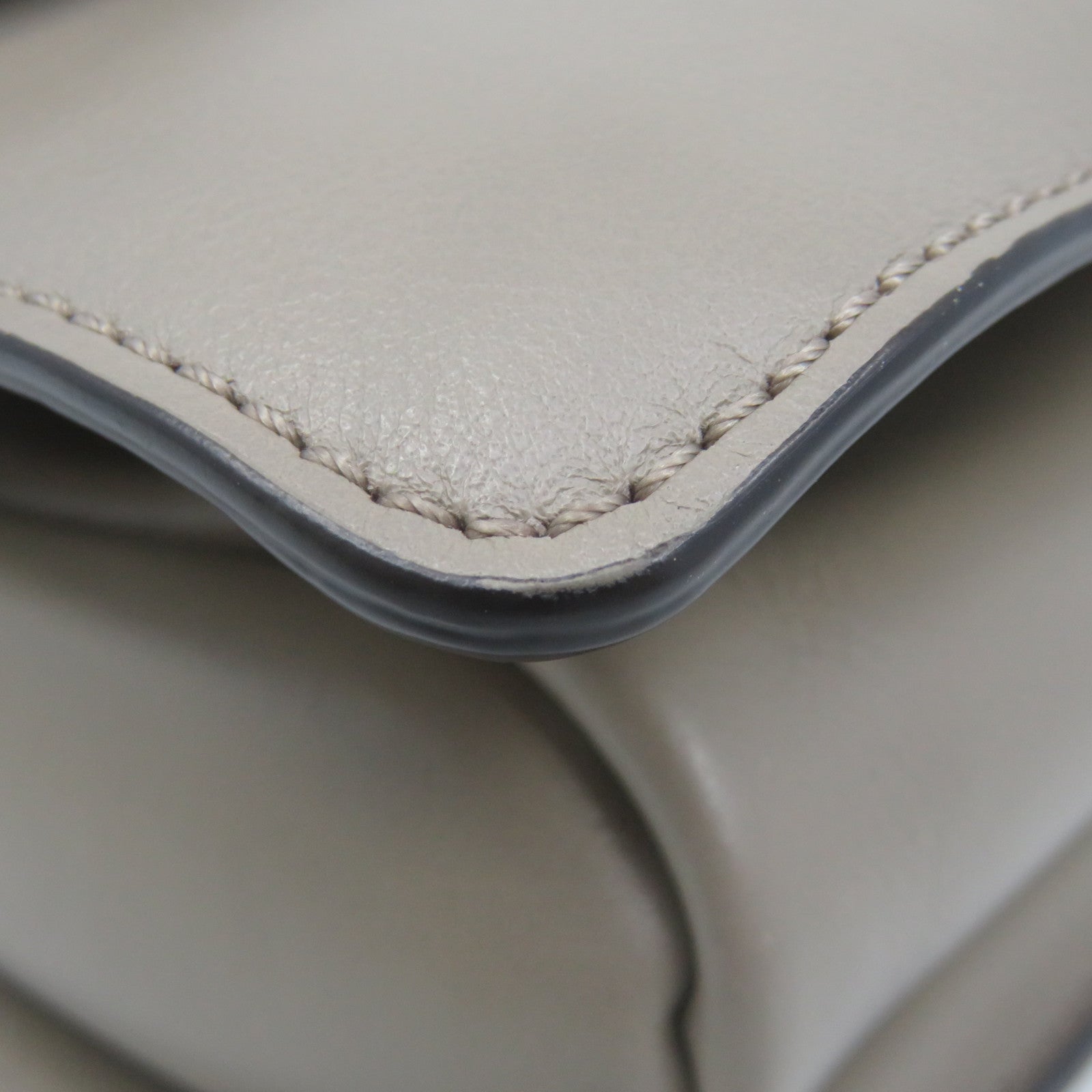Chloe 牛皮皮革Shoulder Bag金扣链带肩背袋灰色