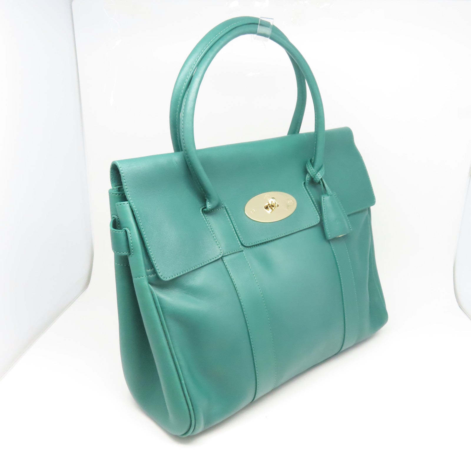 MULBERRY 牛皮皮革Hand Bag金扣手挽袋綠色