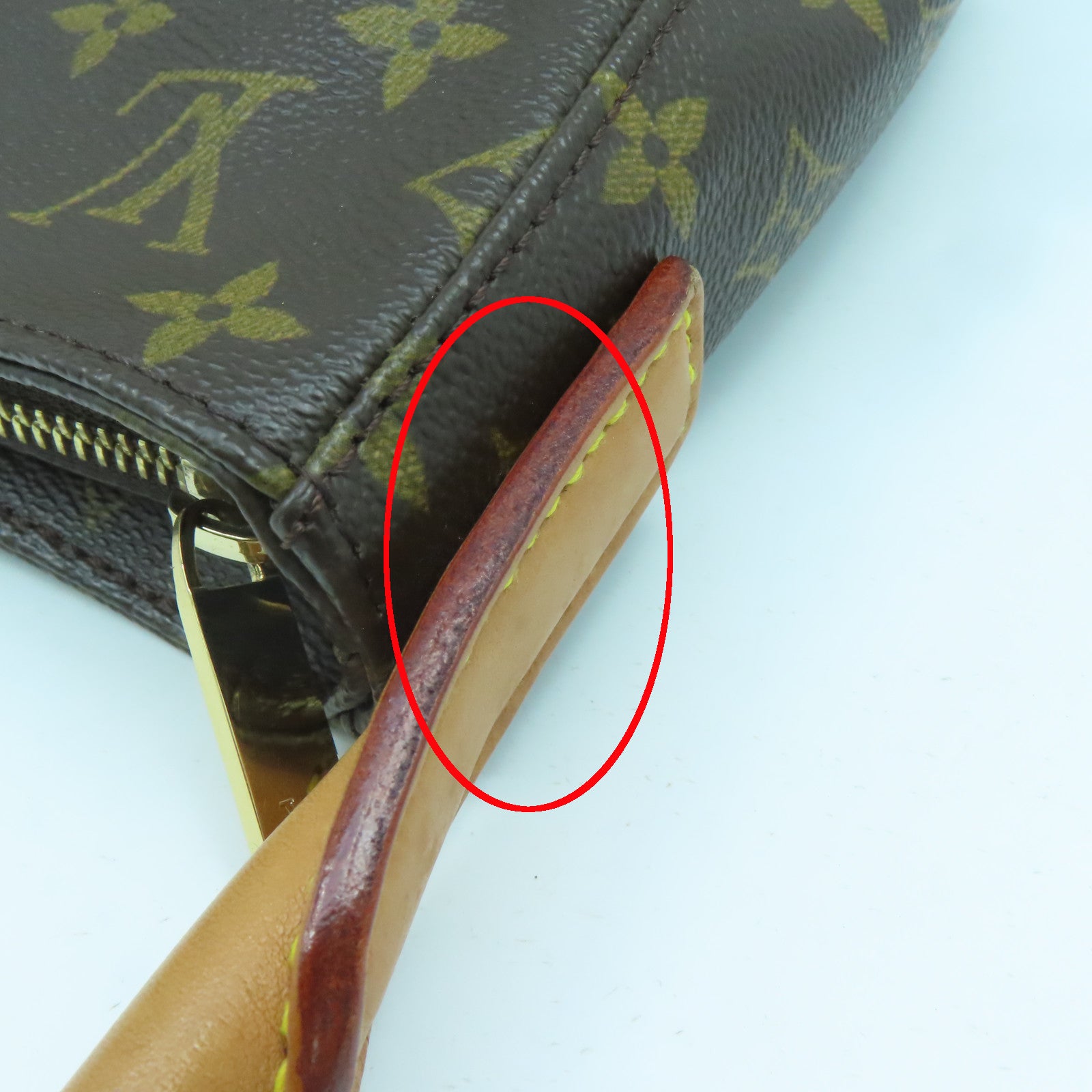 LOUIS VUITTON Monogram Looping MM金扣肩背袋啡色