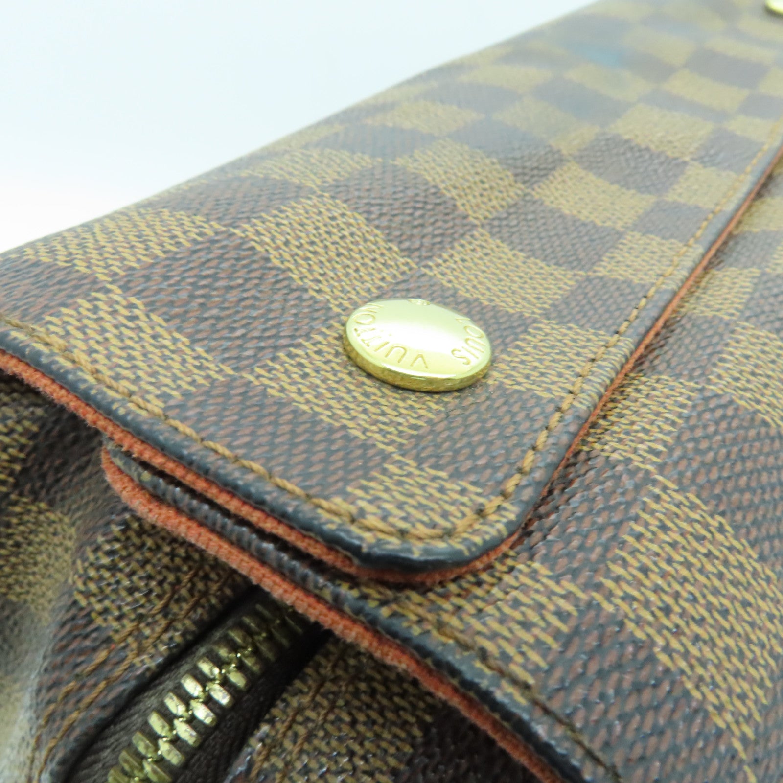 LOUIS VUITTON 【激減優惠】Damier Naviglio金扣肩背袋啡色