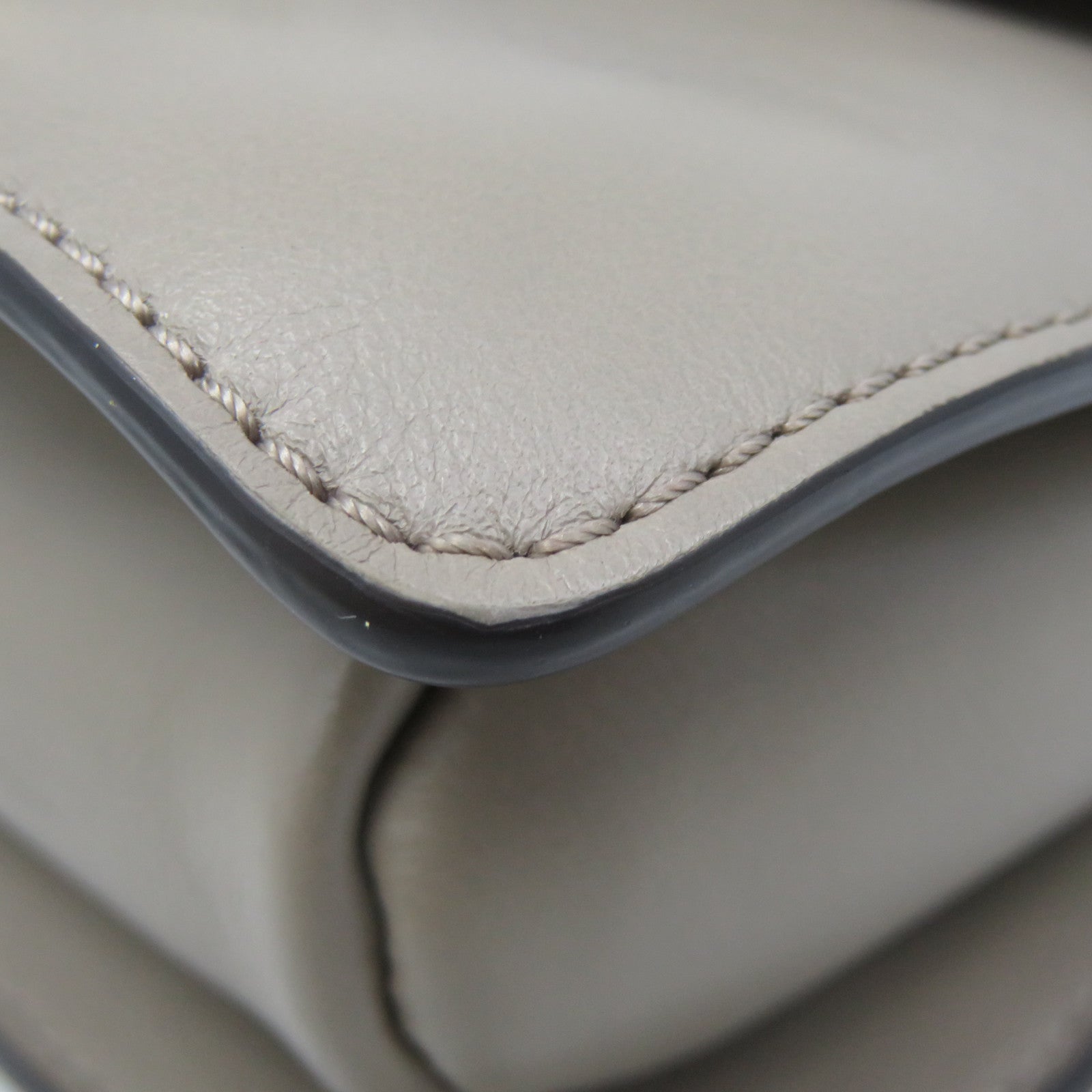 Chloe 牛皮皮革Shoulder Bag金扣链带肩背袋灰色