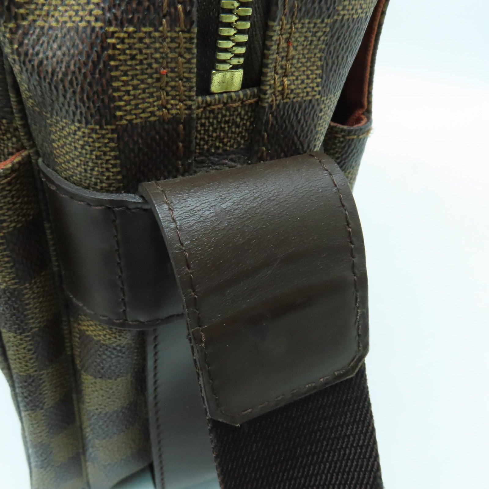 LOUIS VUITTON 【激減優惠】Damier Naviglio金扣肩背袋啡色
