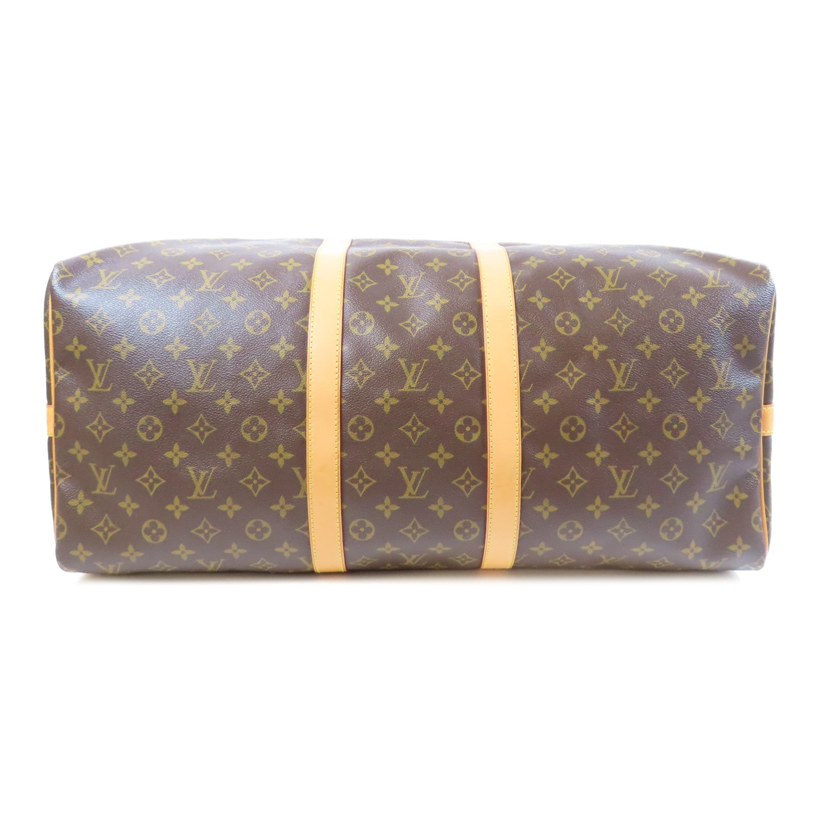 LOUIS VUITTON Monogram Keepall 55 Bandouliere金扣手挽肩背兩用袋啡色