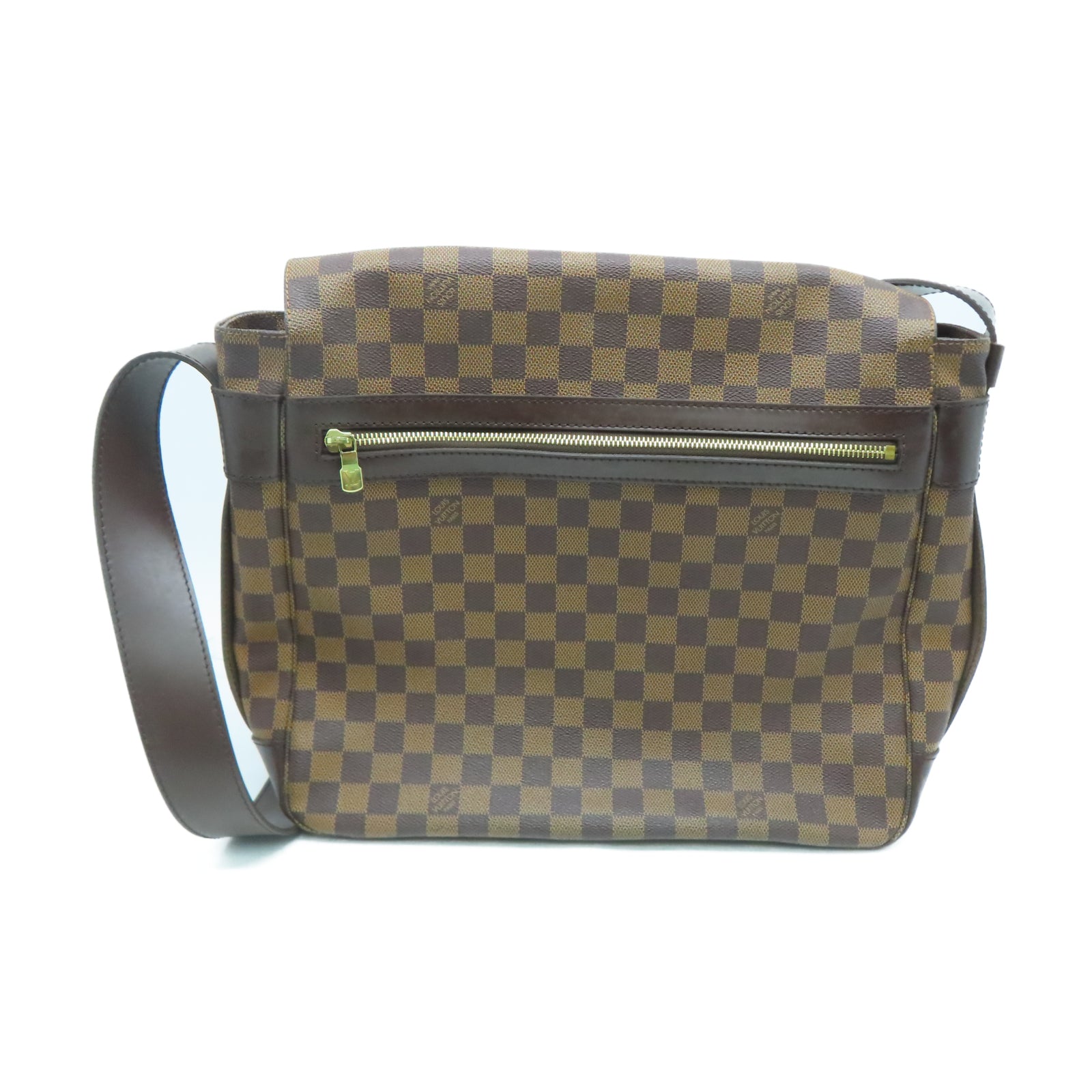 LOUIS VUITTON Damier Bastille金扣肩背袋啡色