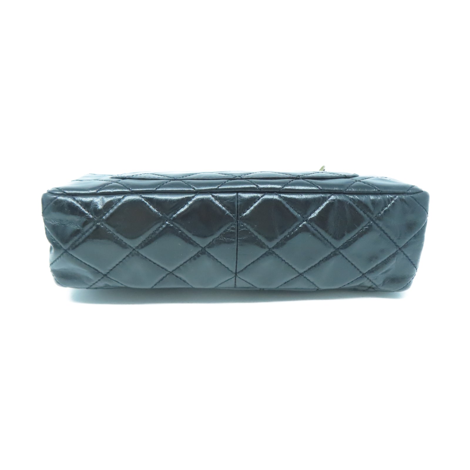 CHANEL 【激減優惠】菱格牛皮皮革Chain Shoulder金扣鏈帶手挽肩背兩用袋黑色