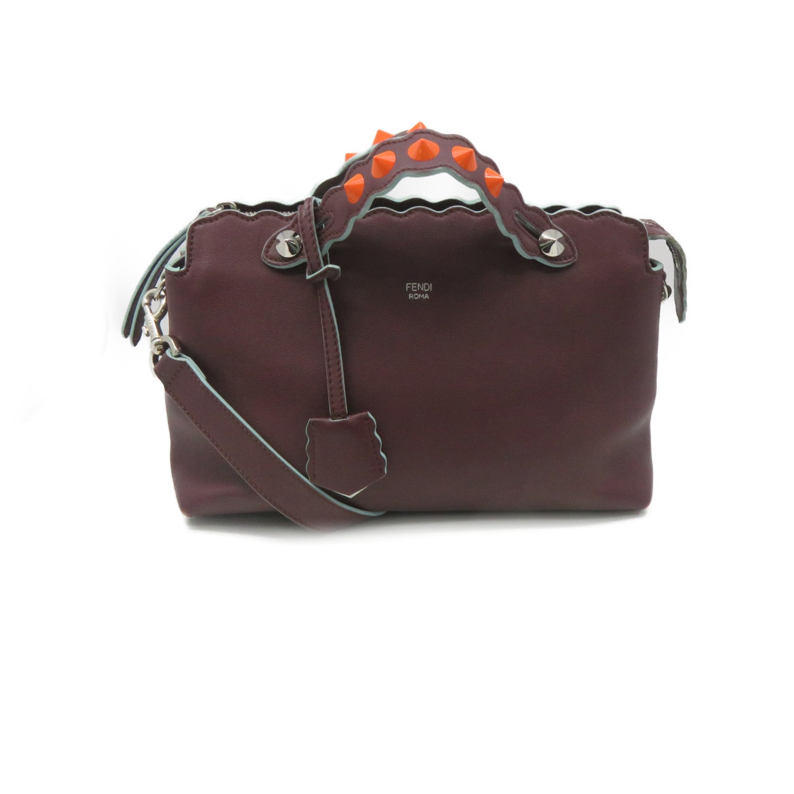 FENDI 牛皮皮革By The Way 2Way Shoulder Bag手挽肩背兩用袋酒紅色