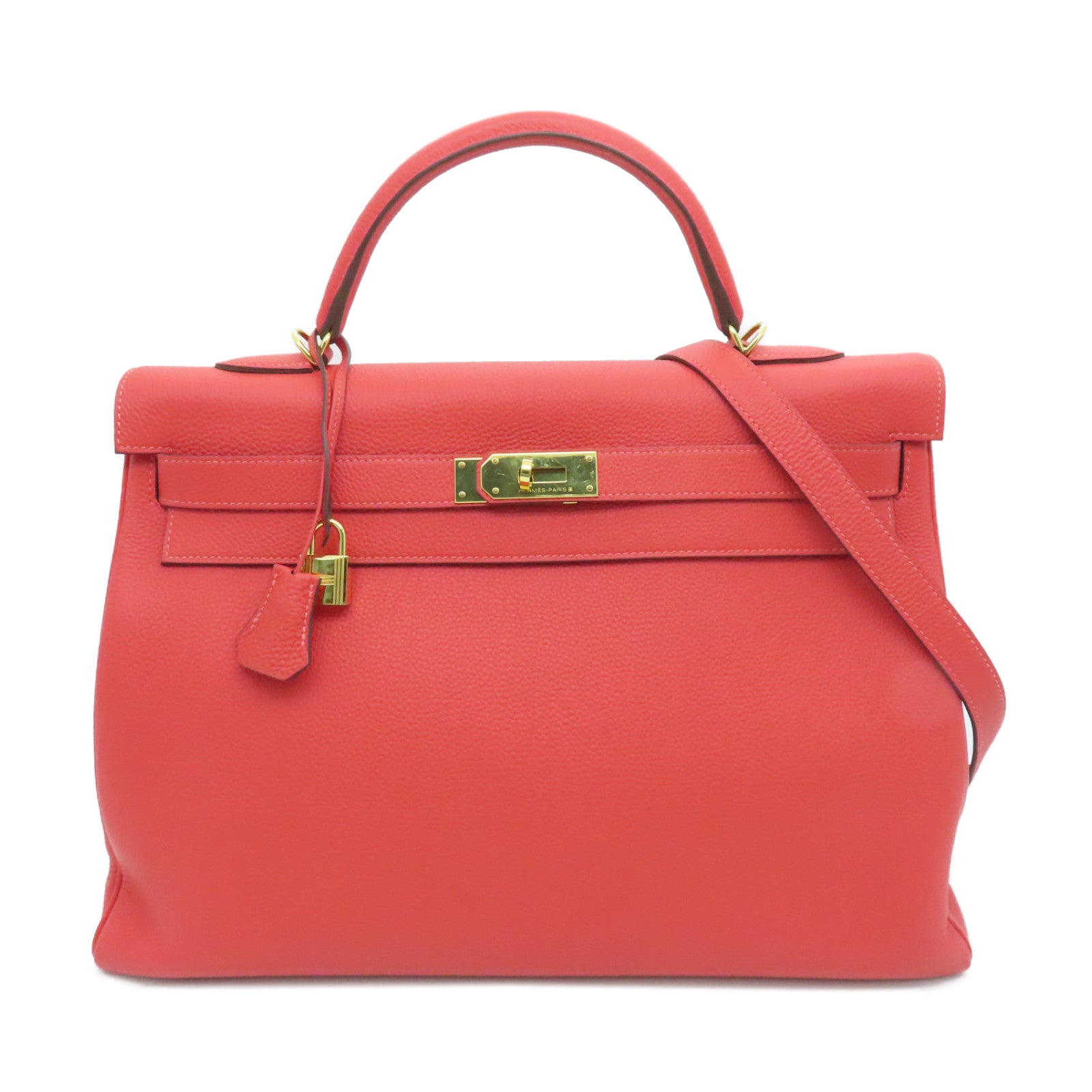 HERMES Togo皮革Kelly 40金扣Rose Jaipur粉红色
