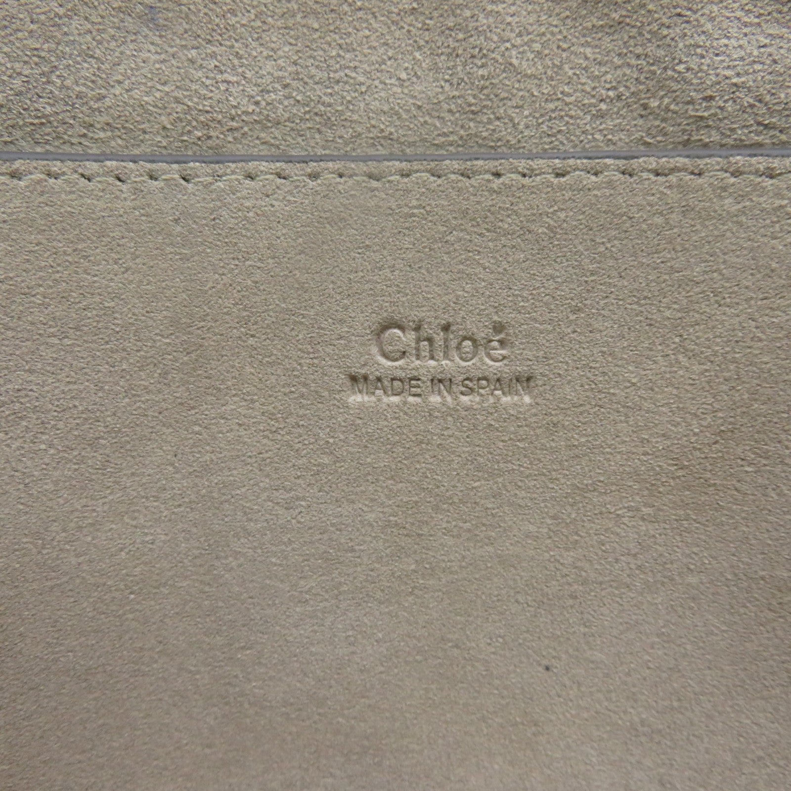 Chloe 牛皮皮革Shoulder Bag金扣链带肩背袋灰色