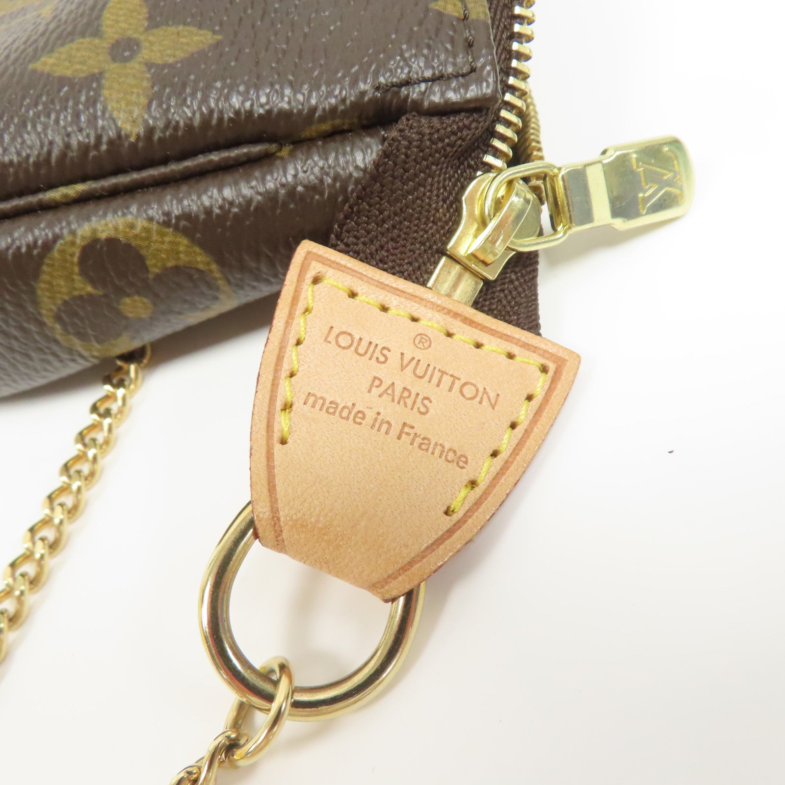 LOUIS VUITTON Monogram Mini Pouchette Accessoires金扣手挽袋啡色