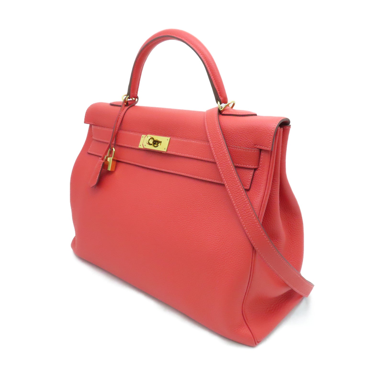 HERMES Togo皮革Kelly 40金扣Rose Jaipur粉红色