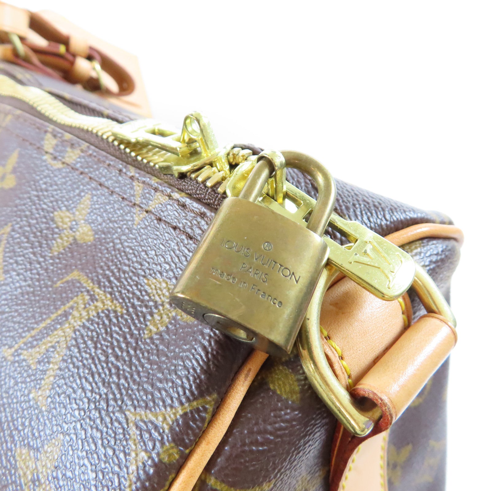LOUIS VUITTON Monogram Keepall 55 Bandouliere金扣手挽肩背兩用袋啡色