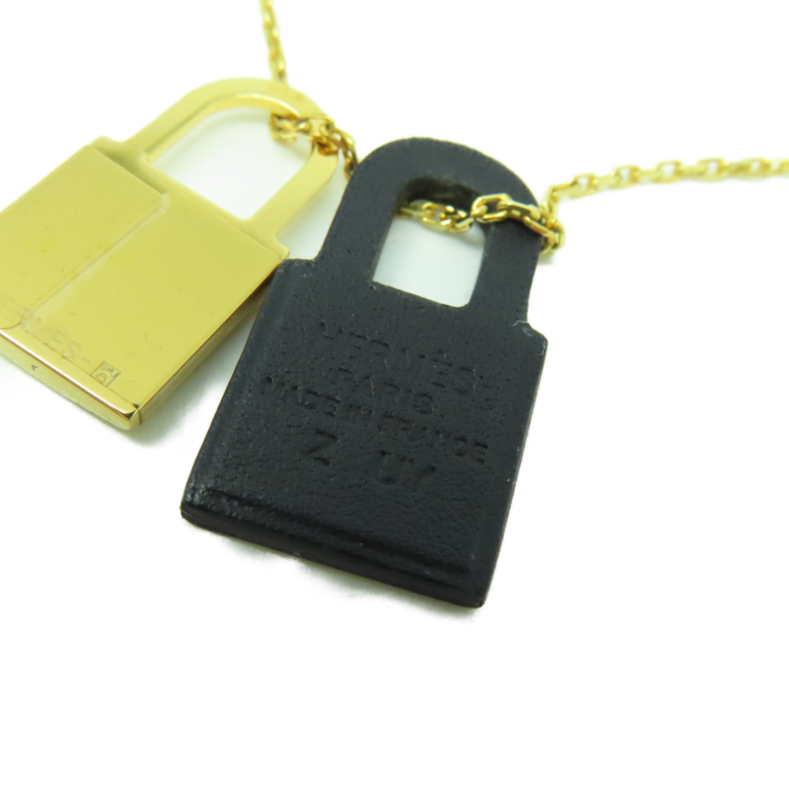 HERMES 【激減優惠】金屬O'Kelly Necklace金扣項鍊金色/黑色