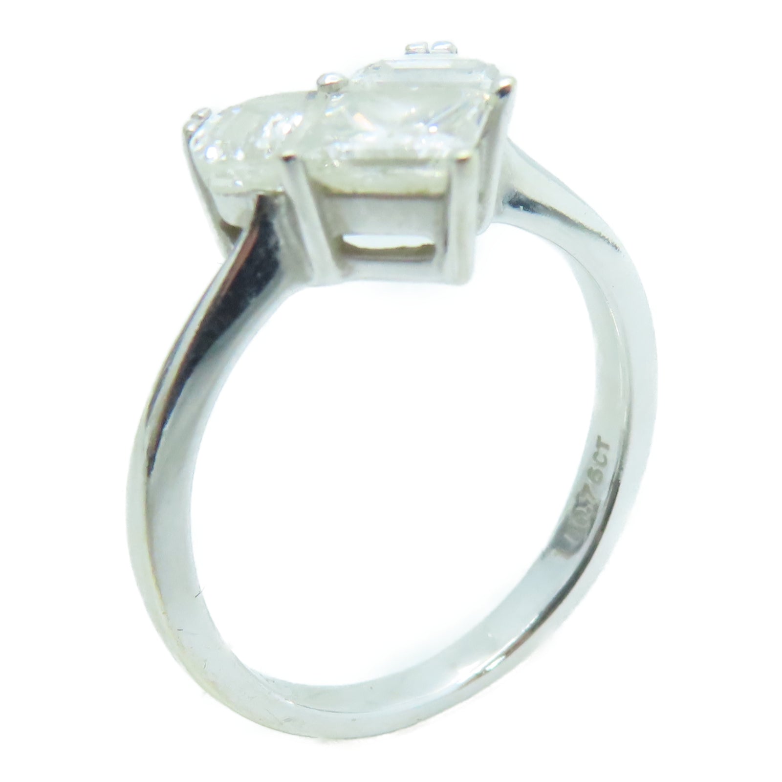JEWELRY 18K白金Diamond Ring 0.76ct钻石戒指US#5.5