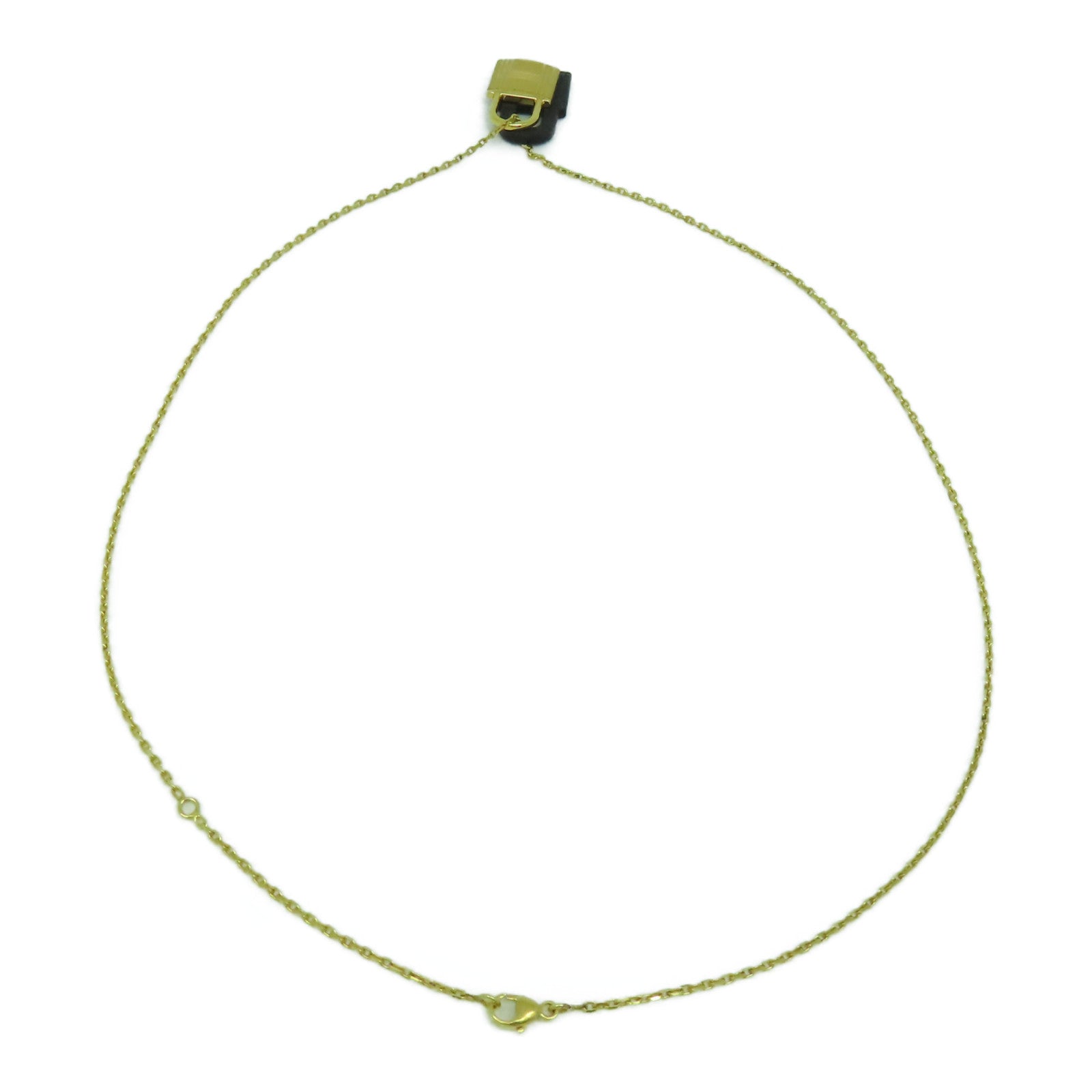 HERMES 【激減優惠】金屬O'Kelly Necklace金扣項鍊金色/黑色
