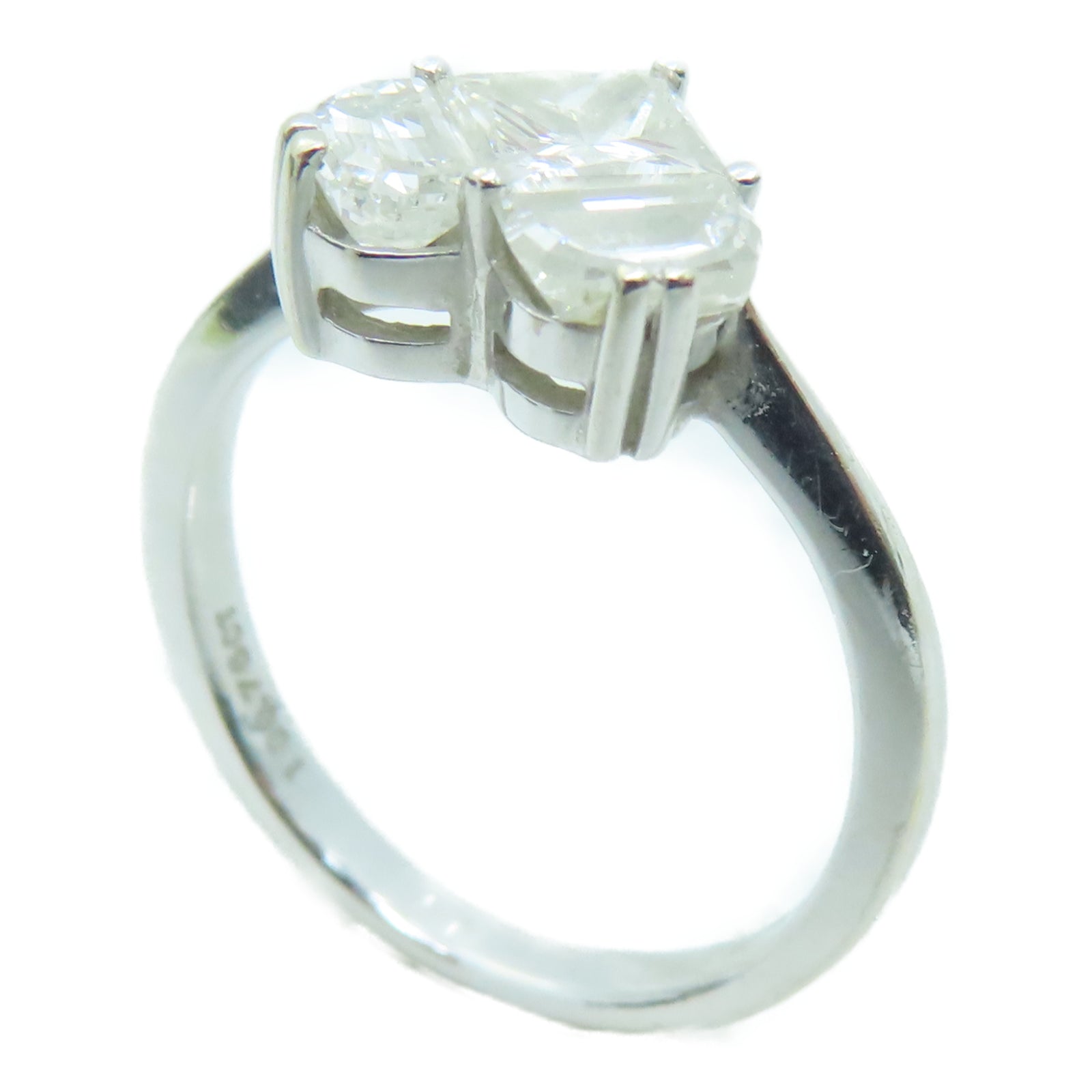 JEWELRY 18K白金Diamond Ring 0.76ct钻石戒指US#5.5