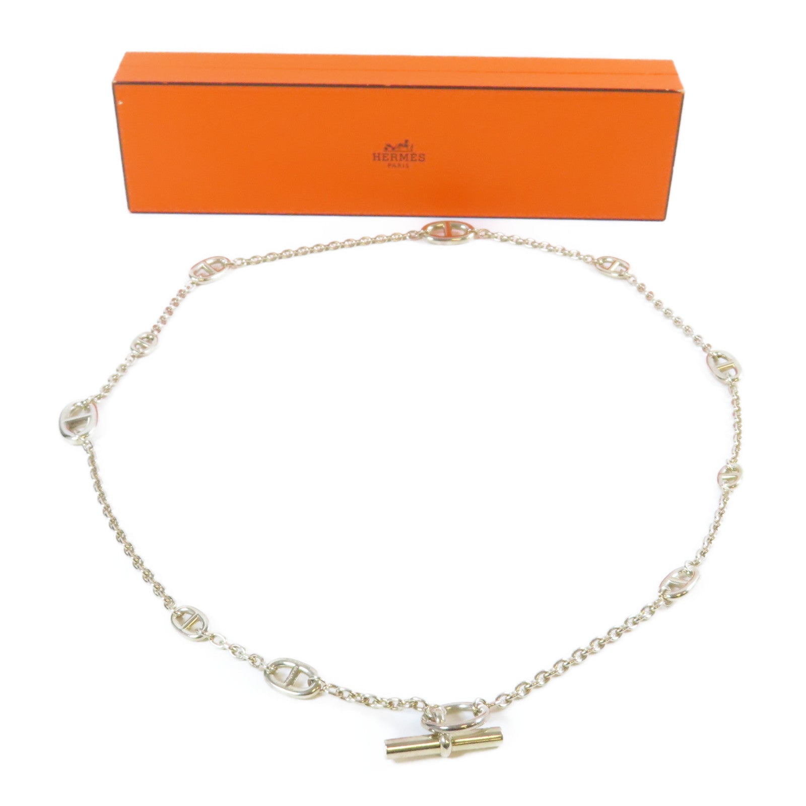 HERMES 925純銀Farandole Necklace銀扣項鍊