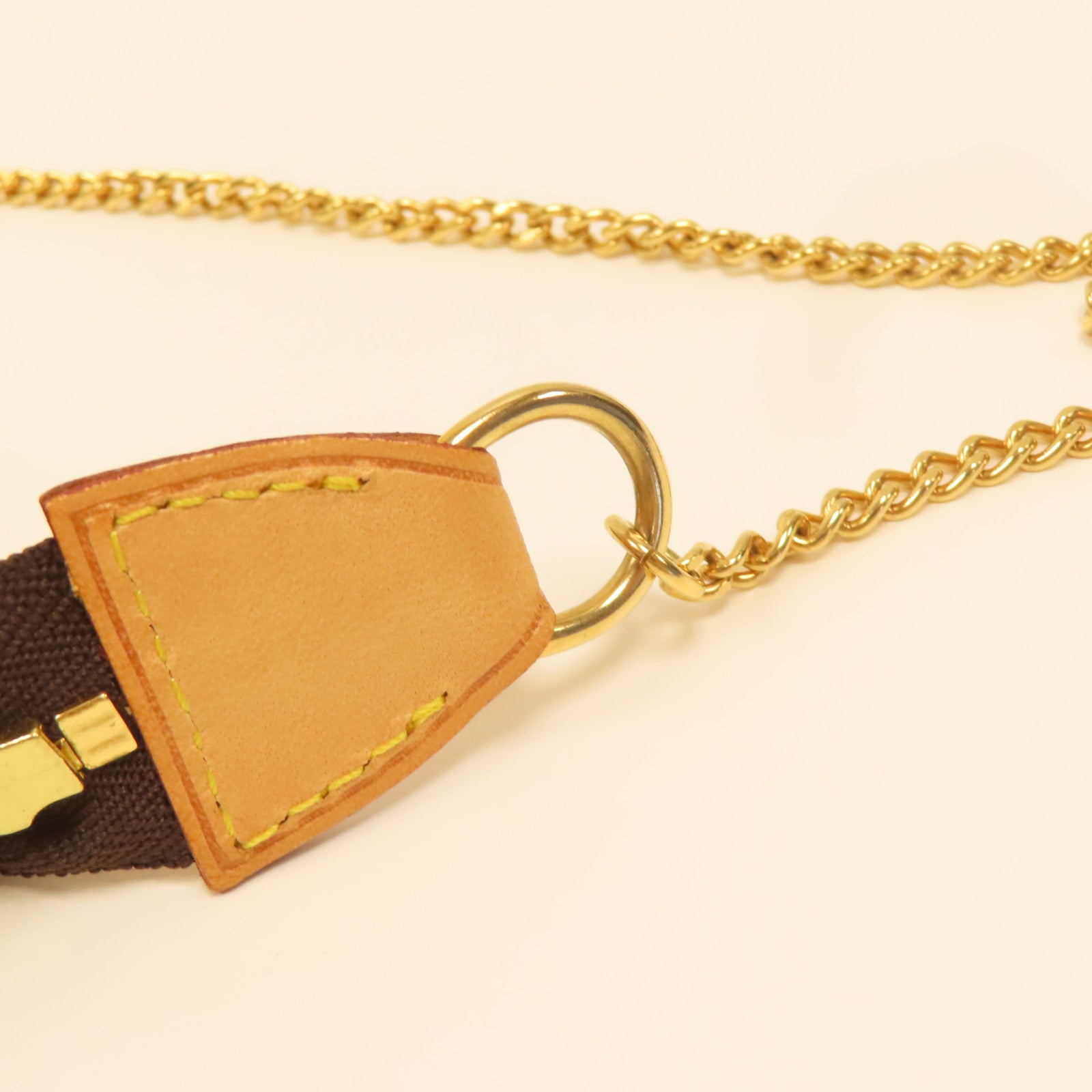 LOUIS VUITTON Monogram Mini Pouchette Accessoires金扣手挽袋啡色