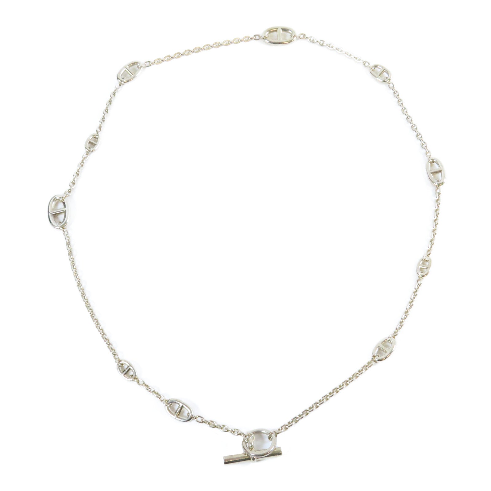 HERMES 925純銀Farandole Necklace銀扣項鍊