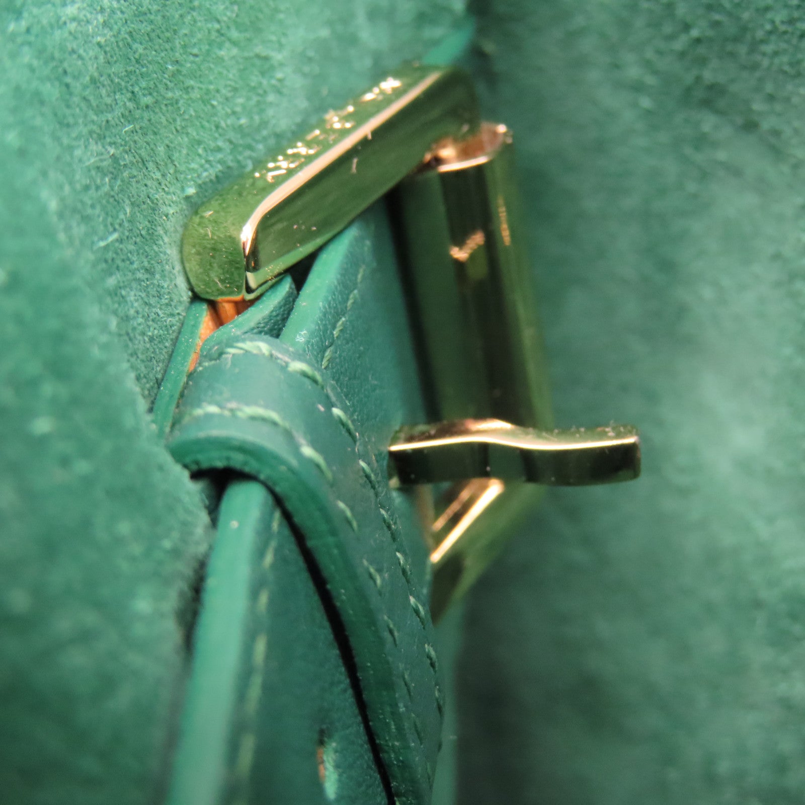 MULBERRY 牛皮皮革Hand Bag金扣手挽袋綠色