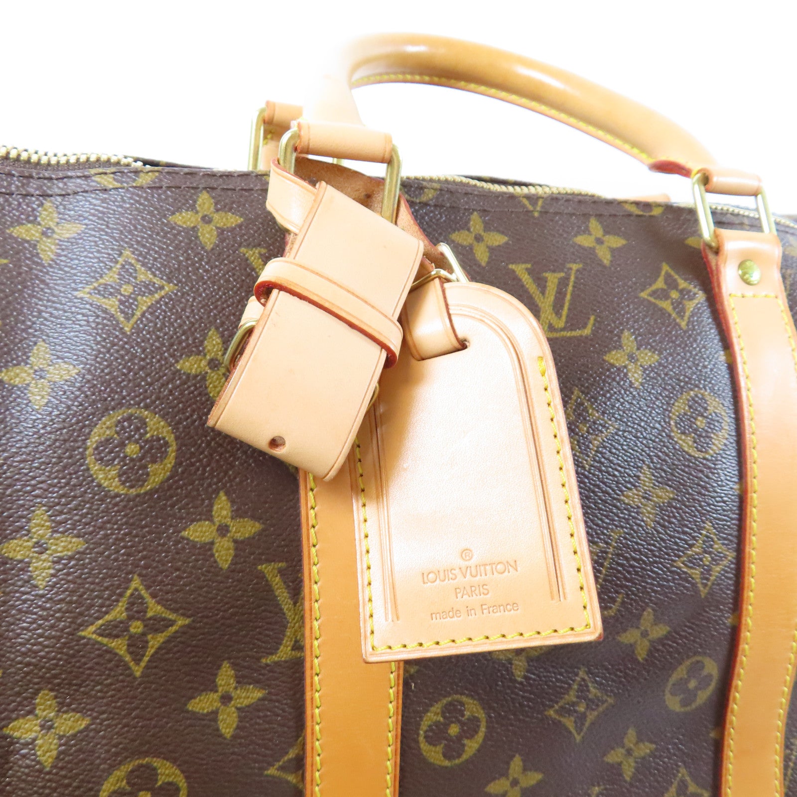 LOUIS VUITTON Monogram Keepall 55 Bandouliere金扣手挽肩背兩用袋啡色