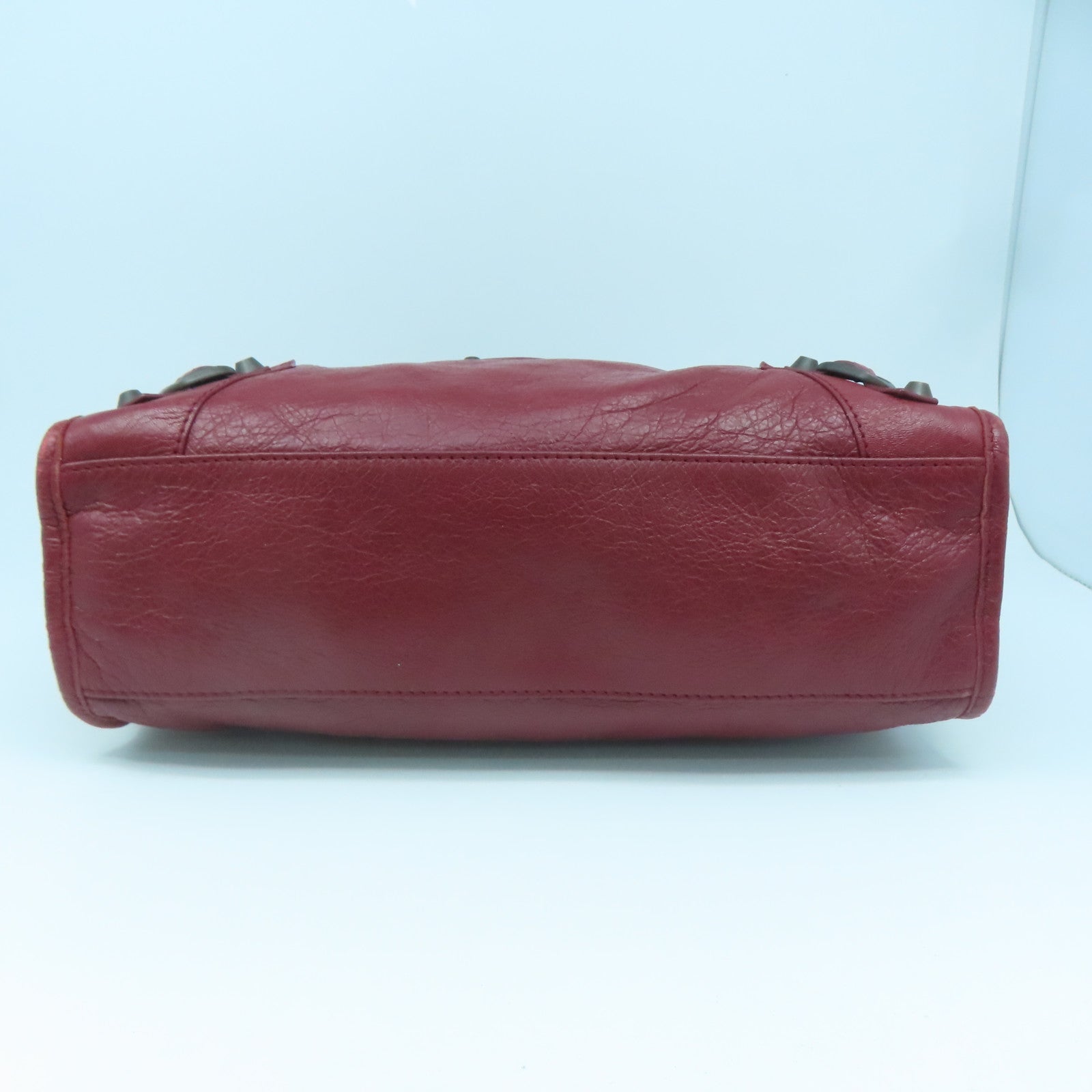 BALENCIAGA 牛皮皮革Mini City手挽肩背兩用袋紅色