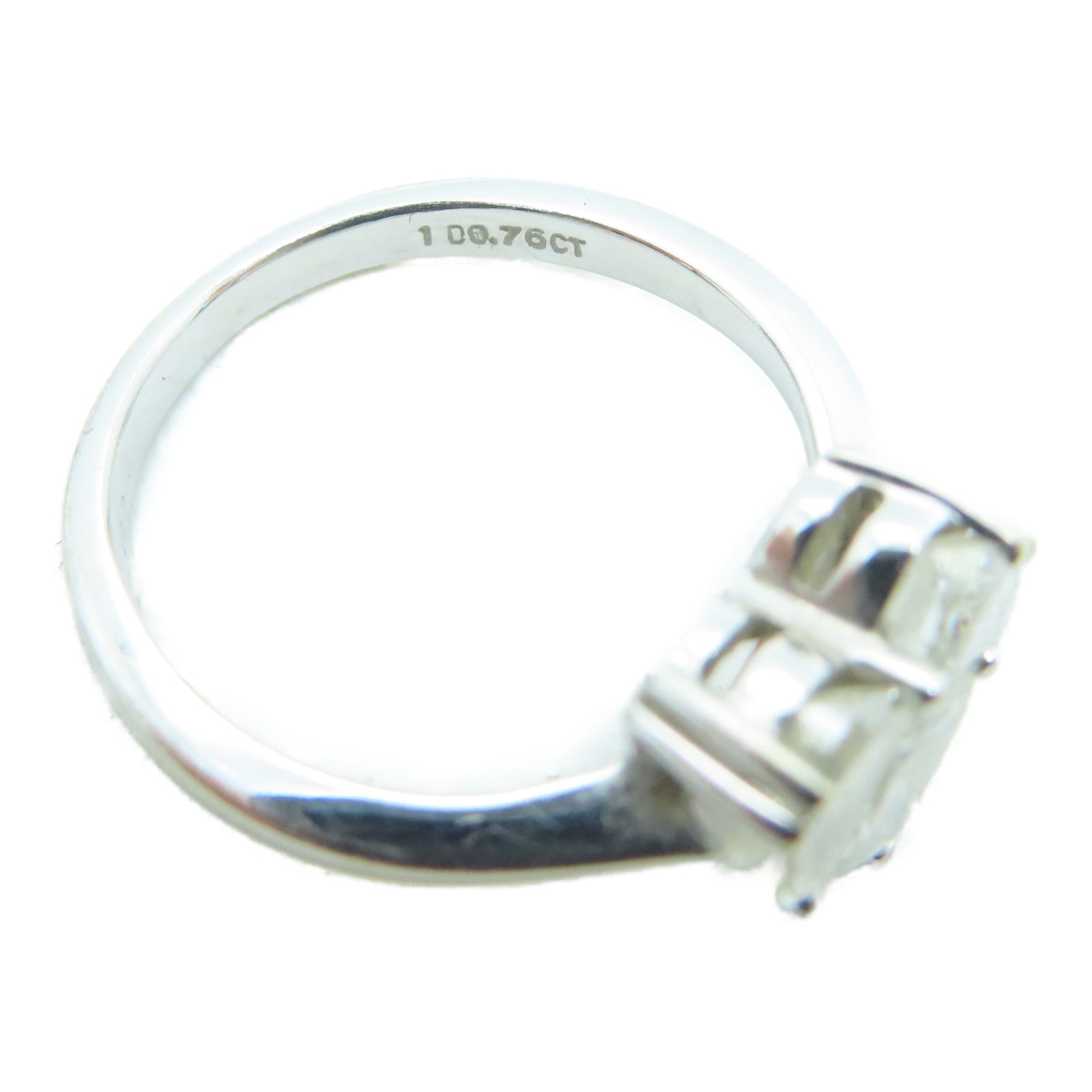 JEWELRY 18K白金Diamond Ring 0.76ct钻石戒指US#5.5