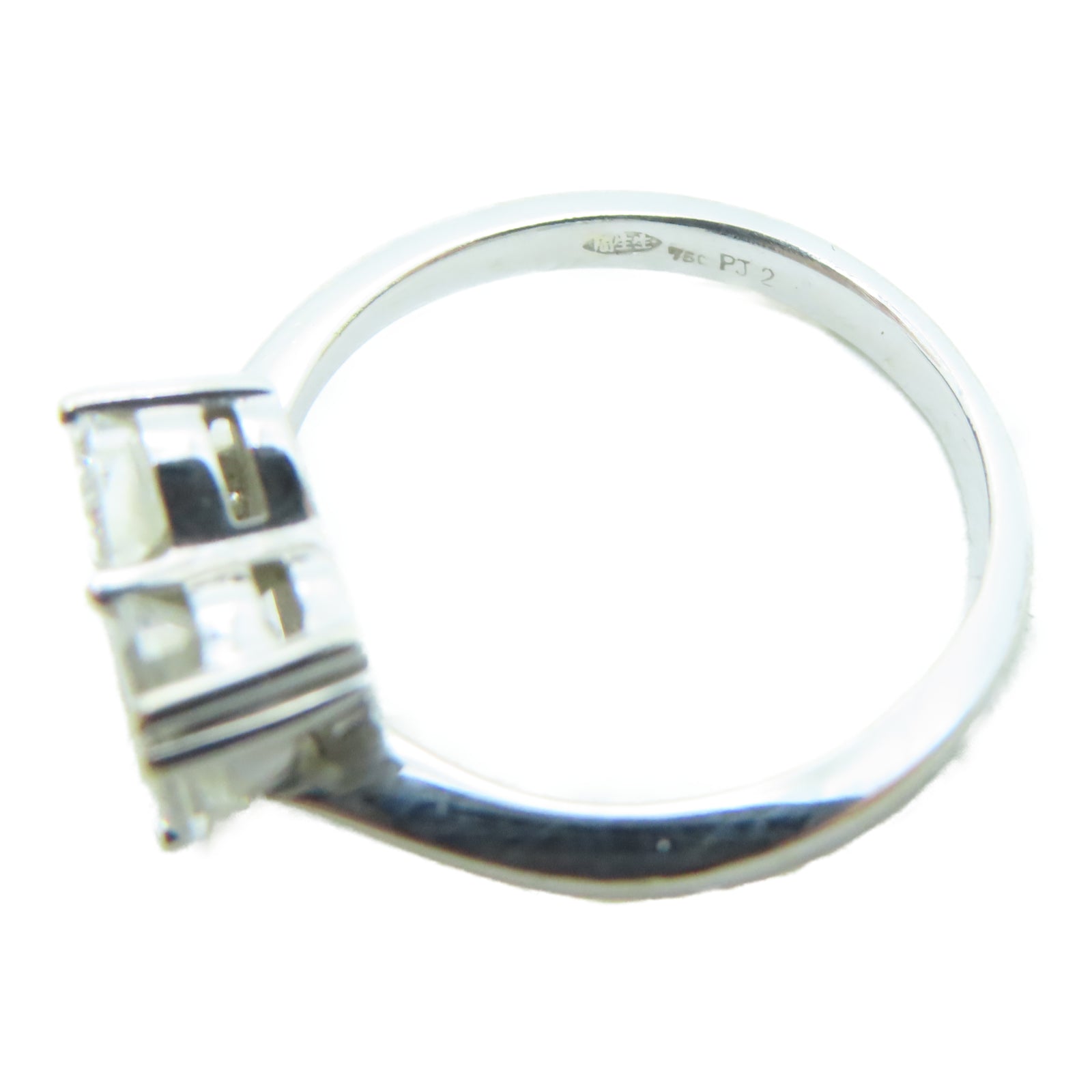 JEWELRY 18K白金Diamond Ring 0.76ct钻石戒指US#5.5