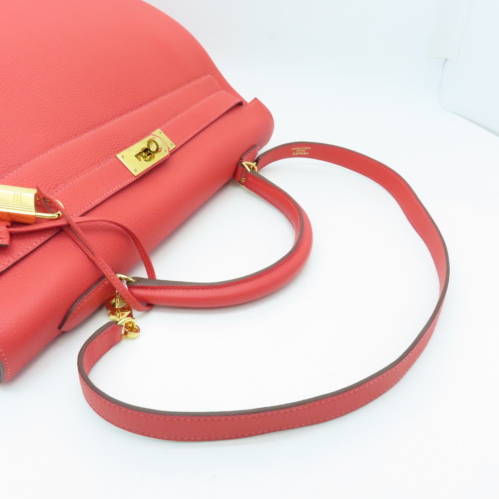 HERMES Togo皮革Kelly 40金扣Rose Jaipur粉红色