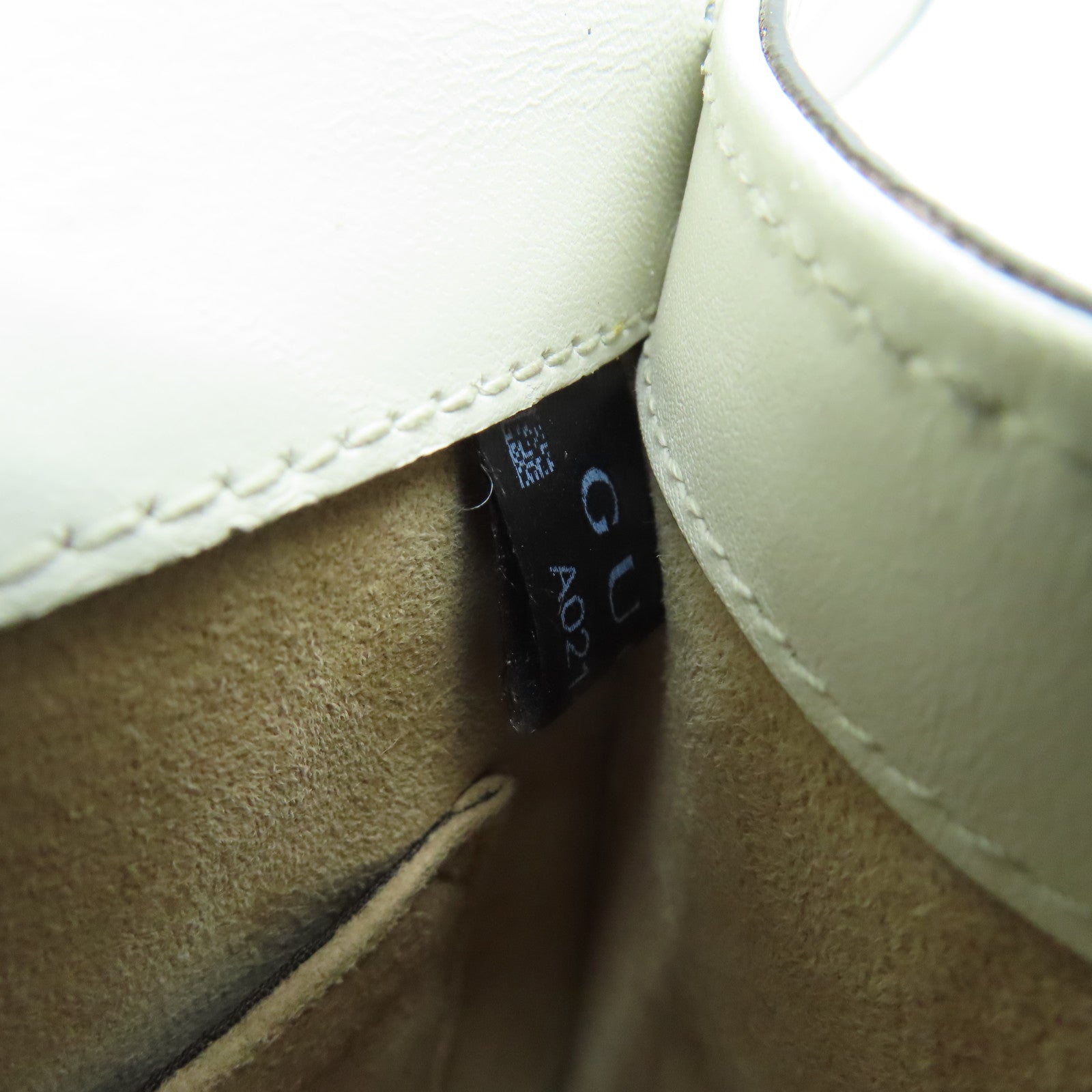 GUCCI 牛皮皮革Sylvie金扣手挽肩背两用袋白色