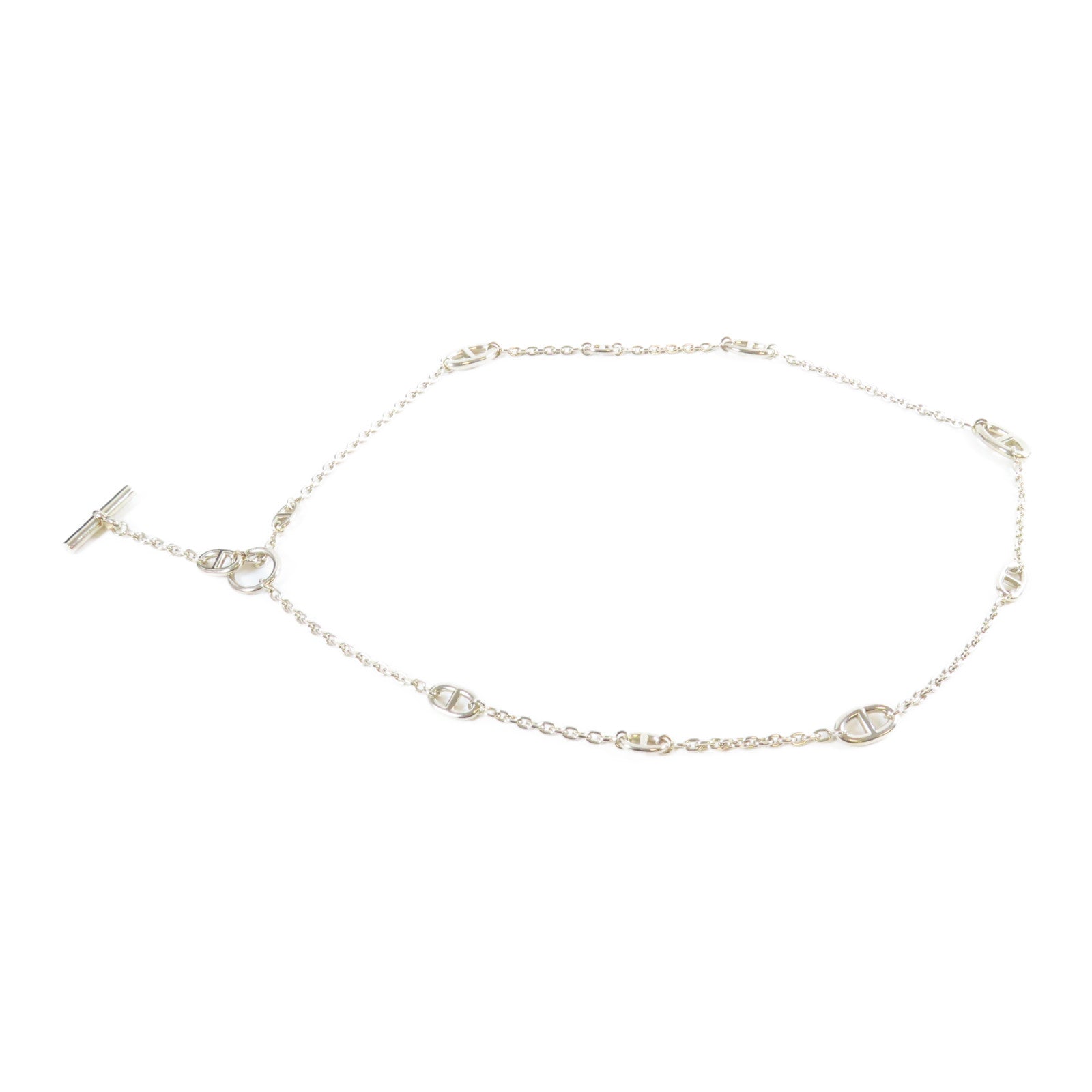 HERMES 925純銀Farandole Necklace銀扣項鍊
