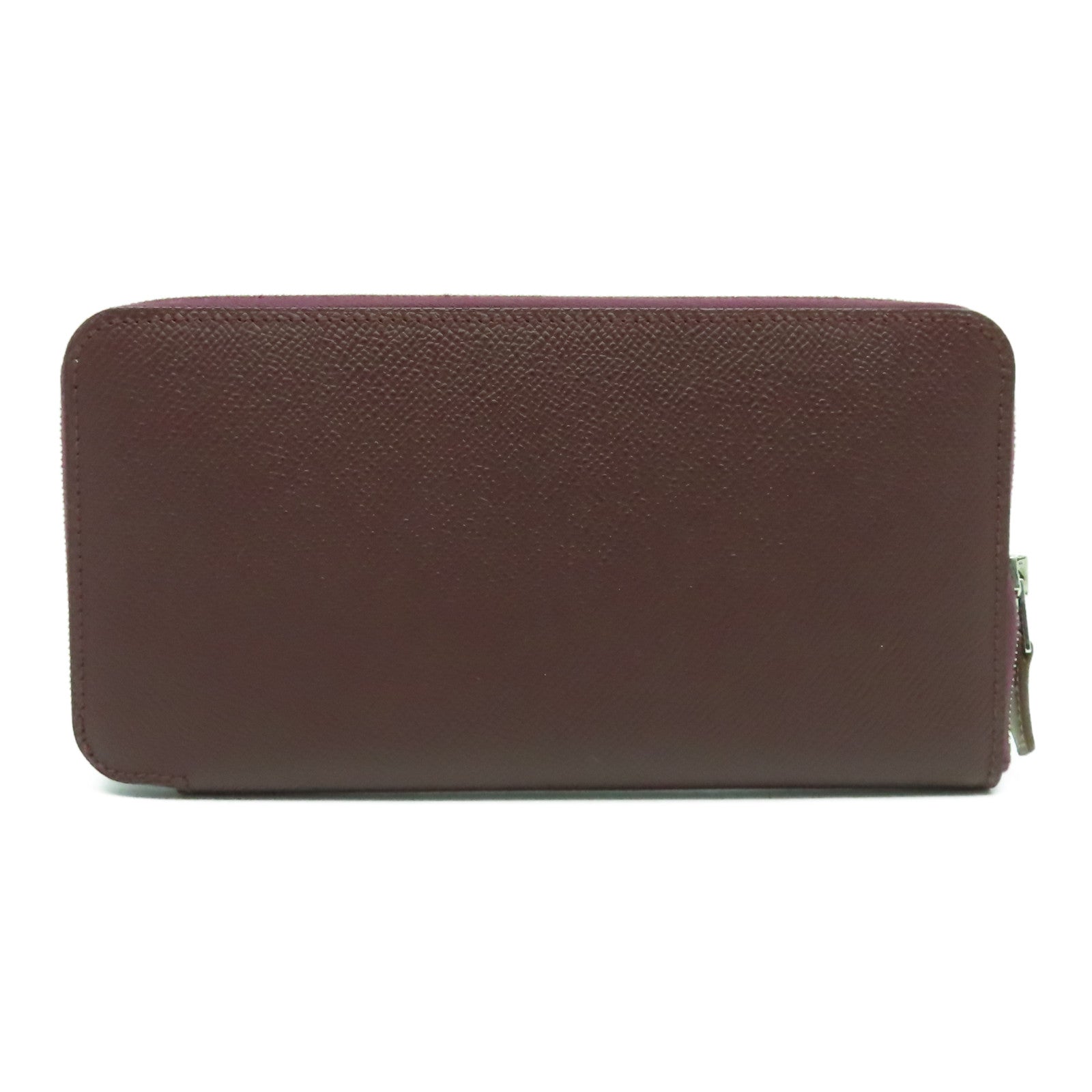 HERMES Epsom皮革Silkin Long Wallet銀扣長錢包愛馬仕紅色